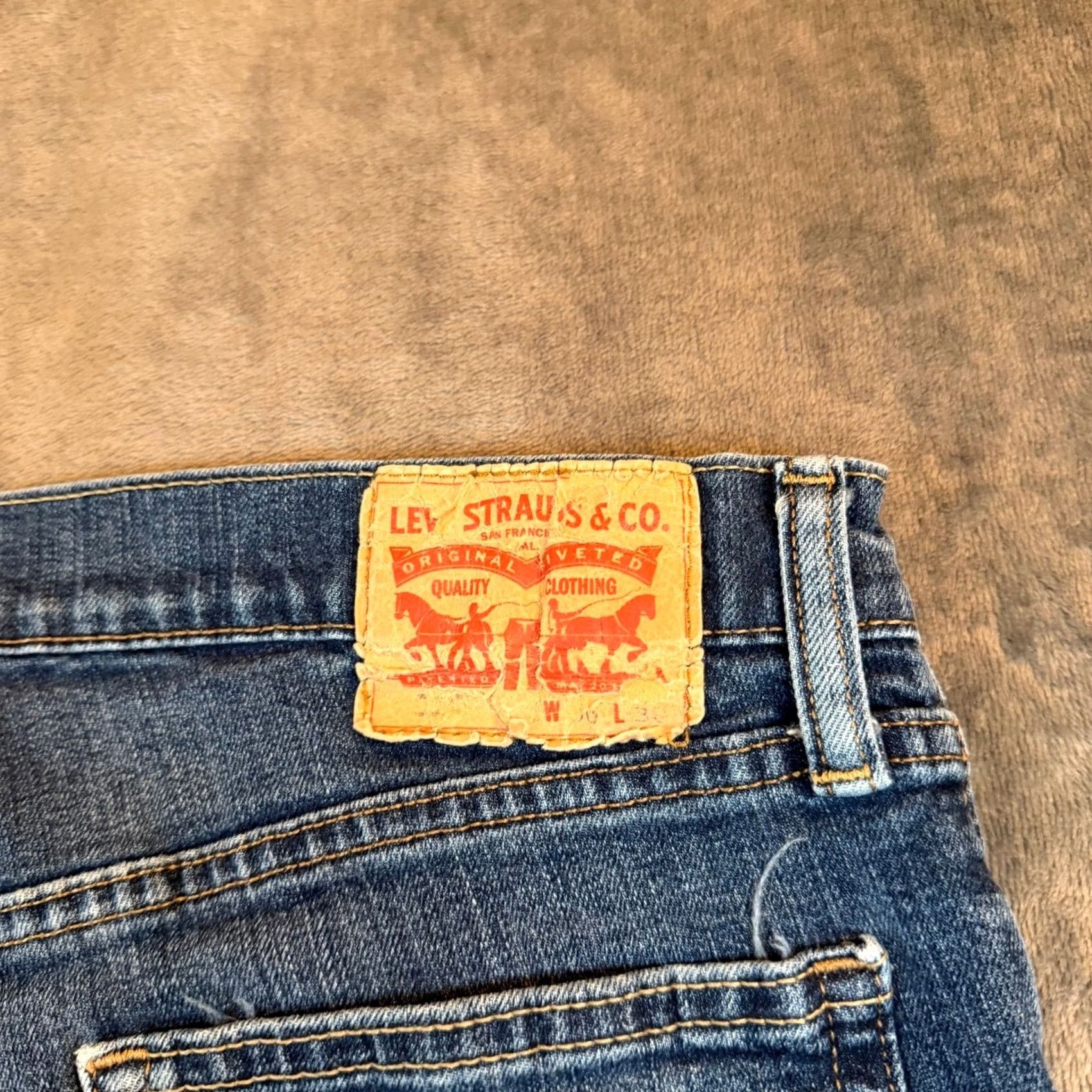 Levi's Levi's 514 Straight Jeans Mens 36x30 Blue Stretch Denim Pants Casual Classic Denim, 5-Pocket, Zip Fly, Regular Rise, City, Men Size US 36 / EU 52 - 3 Thumbnail