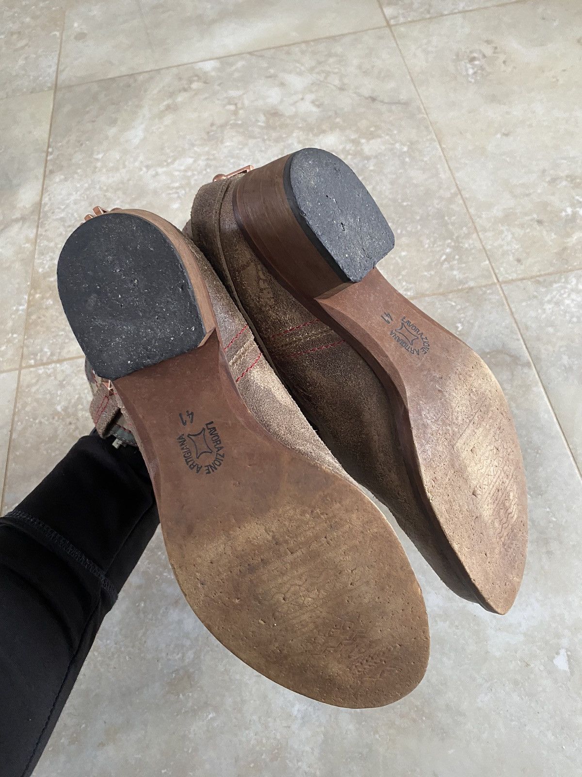 If Six Was Nine Vintage AS98 Buckle Biker Boots Rick Owens Style Airstep Y2K Size US 6.5 / EU 39-40 - 9 Thumbnail