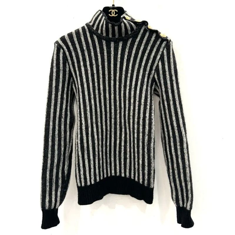 Balmain Balmain Black Wool Turtleneck Sweater for Women 0089 Size S / US 4 / IT 40 - 1 Thumbnail