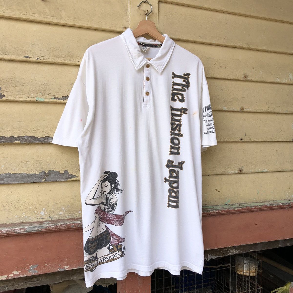 Hysteric Glamour Japanese Breakout Freedom Yakuza Girl Polo Tshirt Size US XL / EU 56 / 4 - 8 Thumbnail