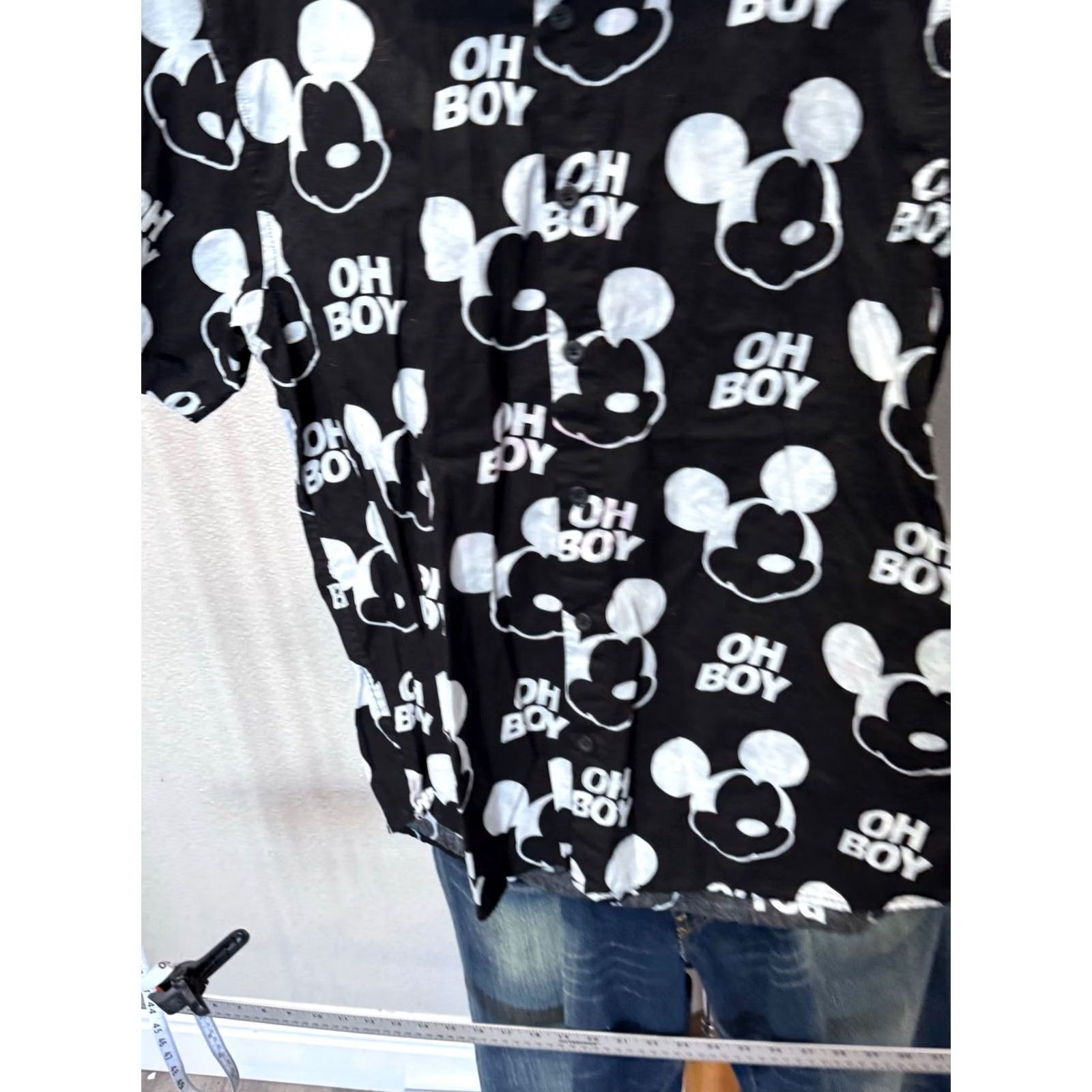 Disney Disney Neff Mickey Mouse Oh Boy BUTTON UP SHIRT Medium M Slim Mens Multicolor Size US M / EU 48-50 / 2 - 4 Thumbnail