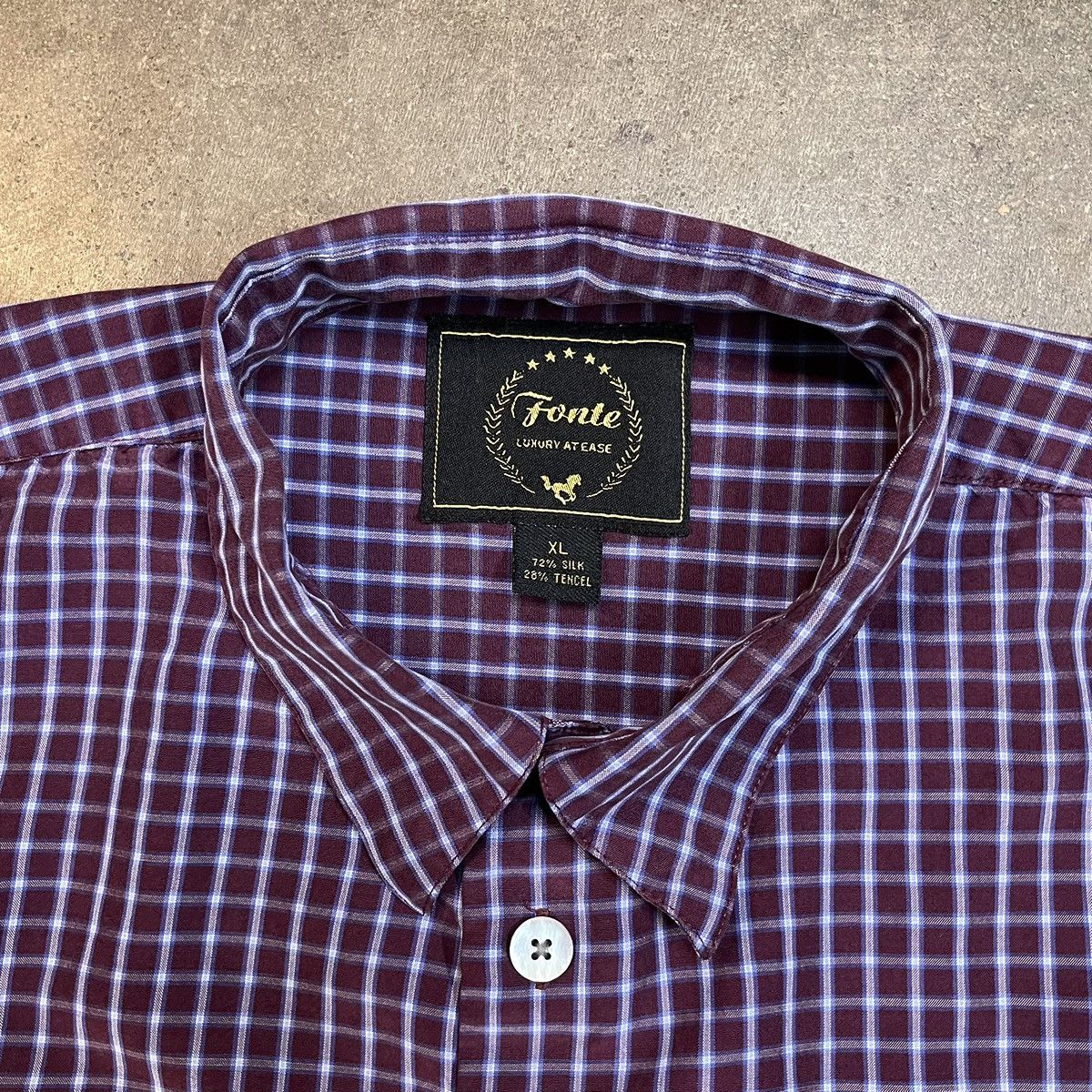 Other FONTE Luxury At Ease Silk Plaid Button Up Shirt Size US XL / EU 56 / 4 - 4 Thumbnail