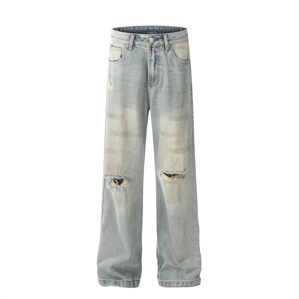 Japanese Brand × Jean American washed men's hip-hop street ripped jeans Size US 32 / EU 48 - 1 Thumbnail