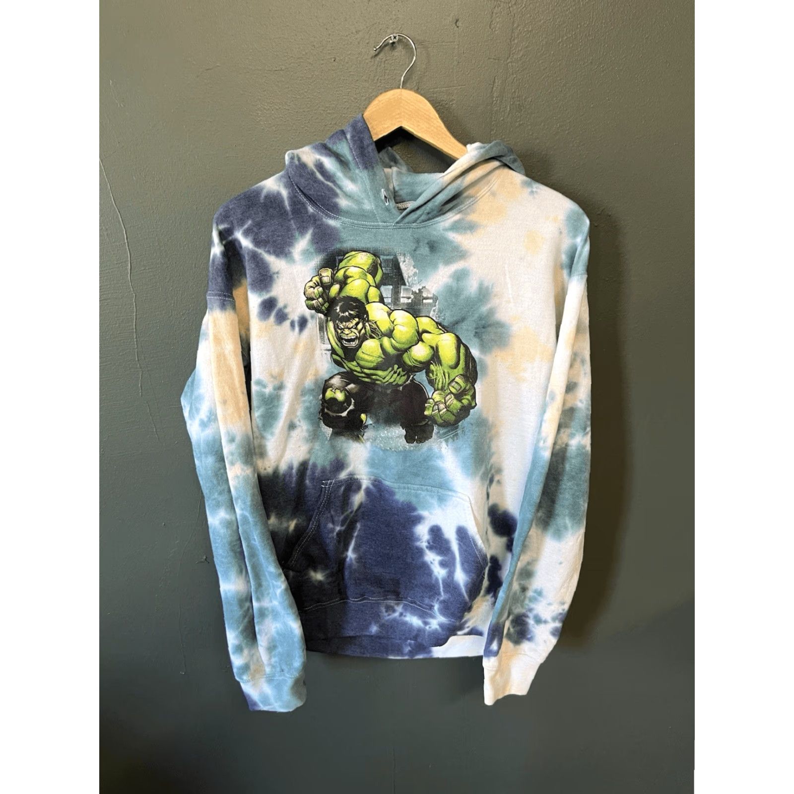 Vintage Marvel Pullover Hoodie Tie Dye Graphic Sweatshirt Size Medium Unisex Adults M Blue Size US M / EU 48-50 / 2 - 2 Thumbnail