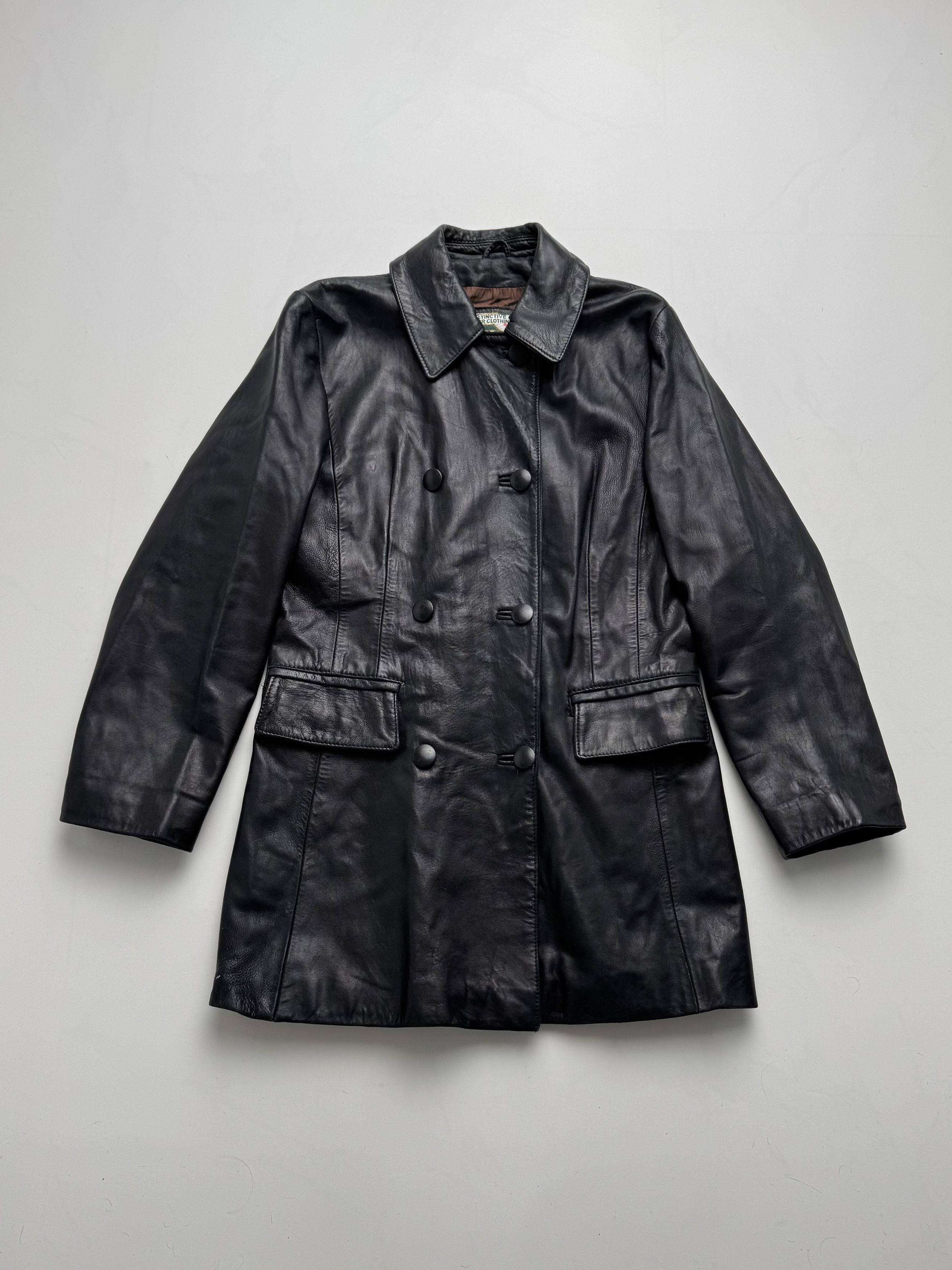 Vintage Vintage Long Leather Jacket B8(V404)E2 Size M / US 6-8 / IT 42-44 - 1 Thumbnail