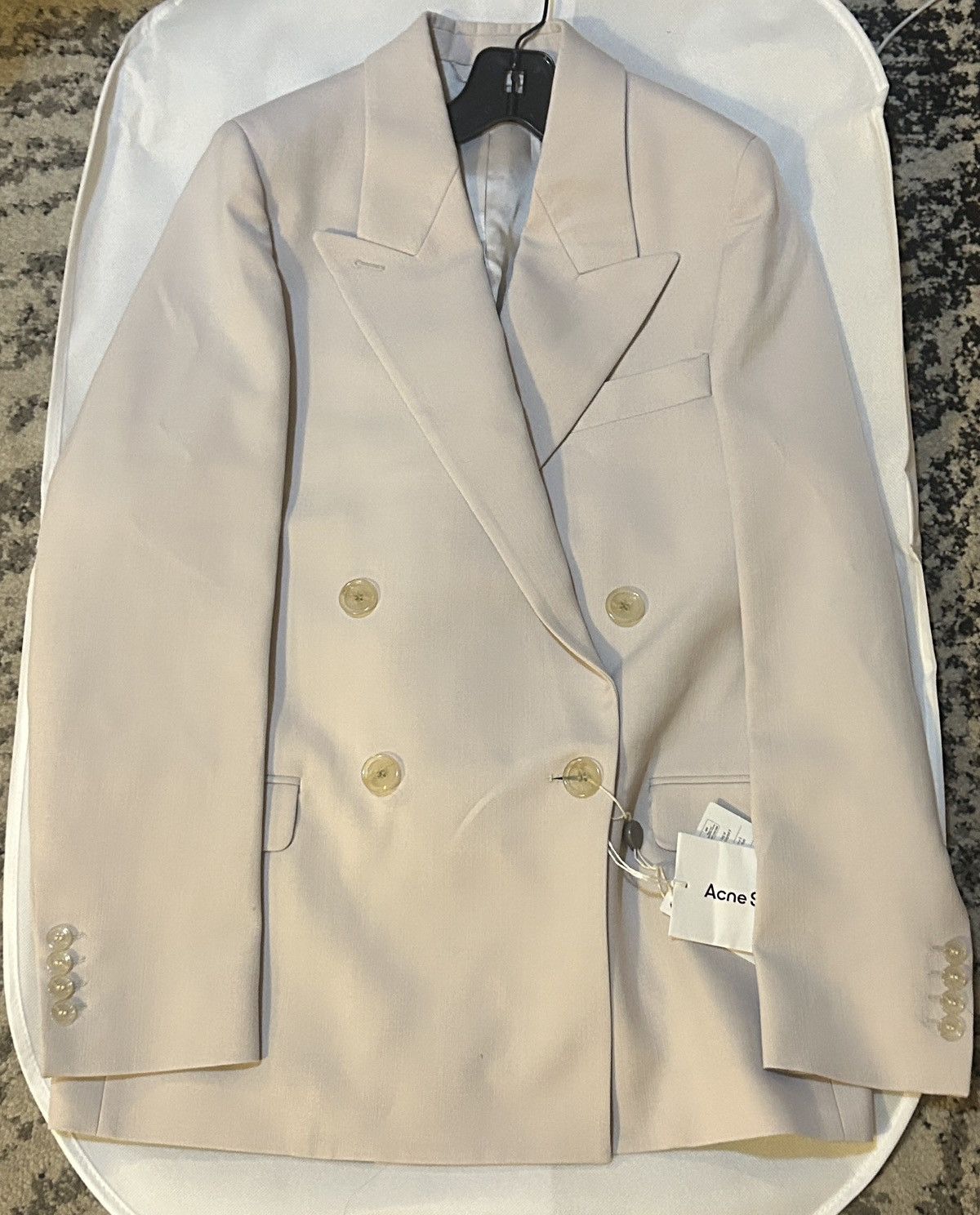 Acne Studios ACNE STUDIOS Double-breasted grain de poudre Balzer Size S / US 4 / IT 40 - 7 Thumbnail