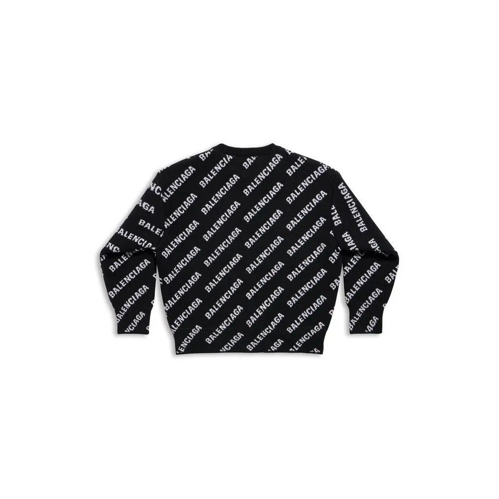 Balenciaga o1srvl11e0825 Size:4 / KIDS Bal Horizontal Allover Sweater Size US XXS / EU 40 - 2 Thumbnail