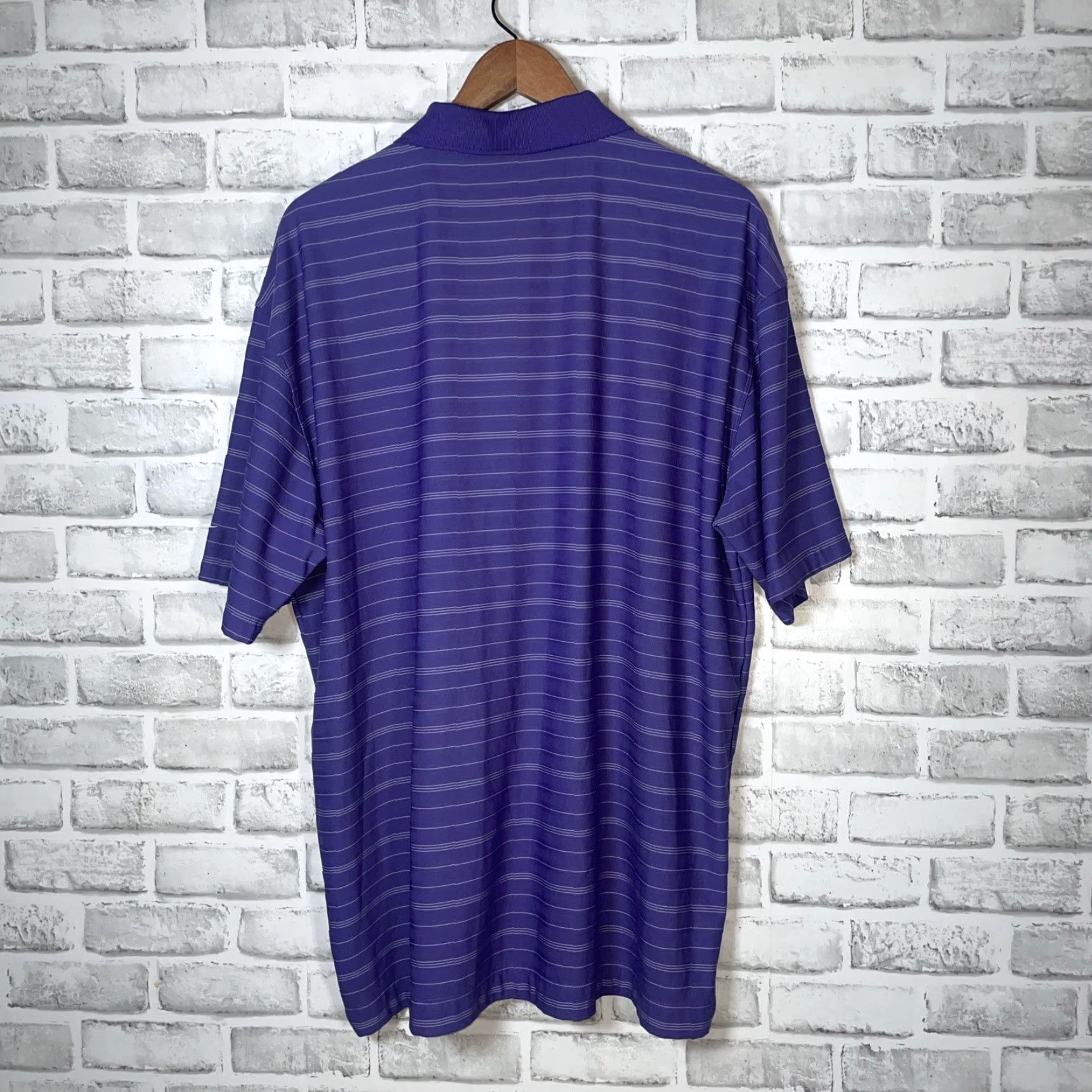 Nike Nike Dri-Fit Golf Polo Men's XL Purple Striped Activewear Size US XL / EU 56 / 4 - 5 Thumbnail