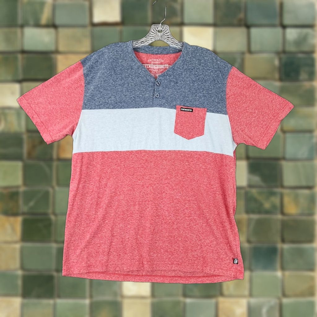 Ecko Unltd. Ecko Unltd Mens Tee Short Sleeve Red Blue Block Pattern 2XL Size US 39 - 1 Thumbnail