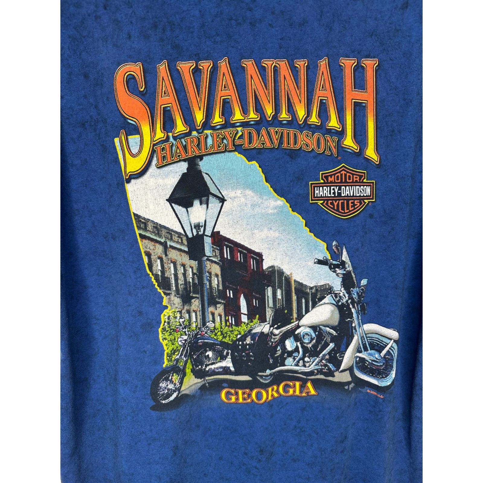 Harley Davidson Harley-Davidson Savannah GA Tee Men’s L Blue Biker Shirt Size US L / EU 52-54 / 3 - 6 Thumbnail