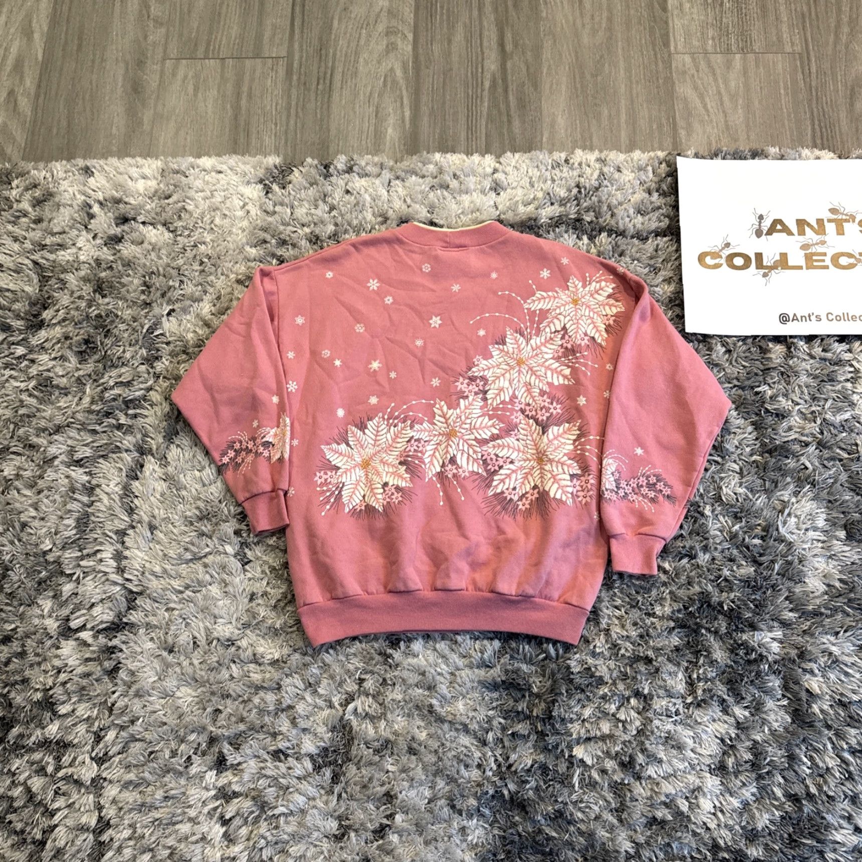 Vintage VINTAGE Sunshine Flower Pink Floral Crew Neck Pullover Sweater Women M Winter AOP Size M / US 6-8 / IT 42-44 - 8 Thumbnail