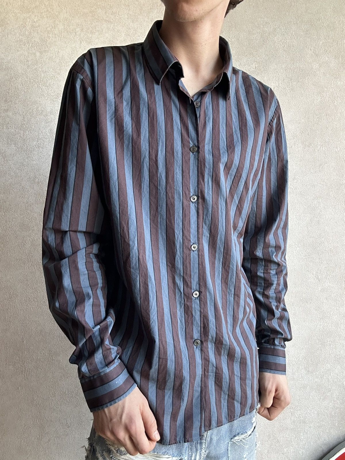 Burberry Burberry Buttop Up Long Sleeve Stripped Shirt Size US M / EU 48-50 / 2 - 2 Thumbnail