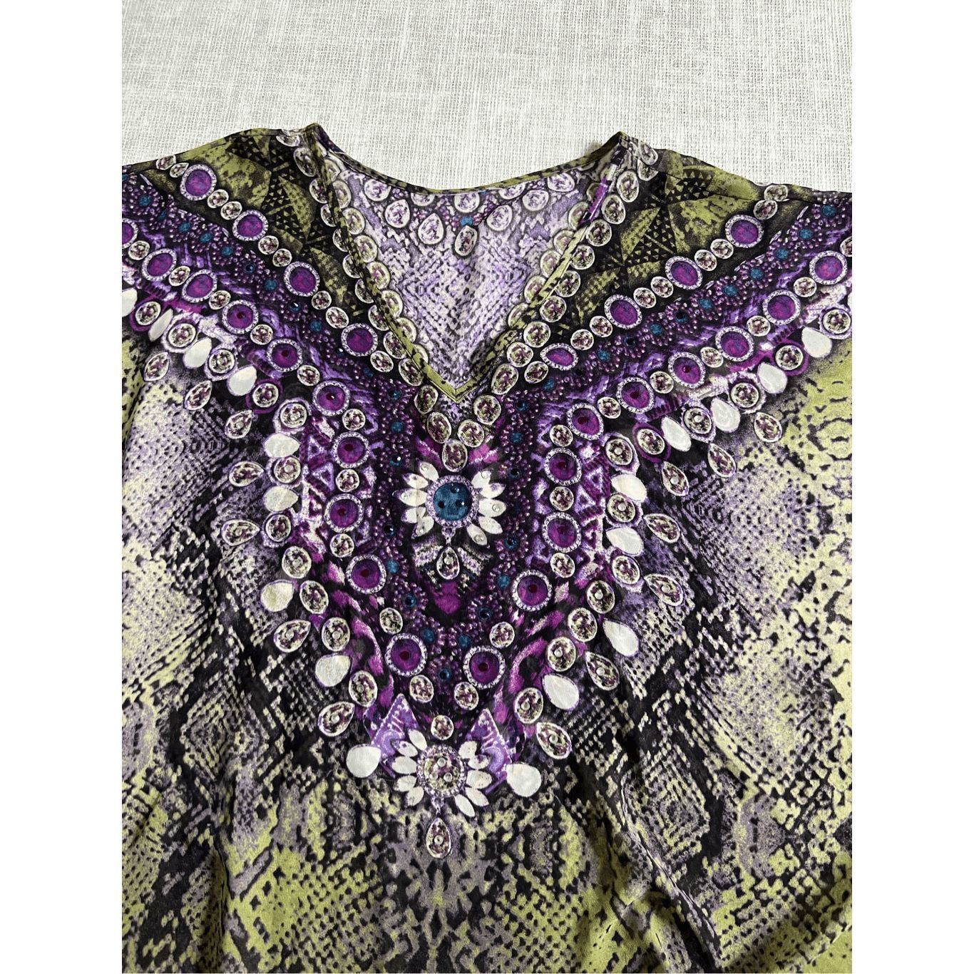 Other Wearable Art Floral tunic blouse Top 1x Size XL / US 12-14 / IT 48-50 - 5 Thumbnail