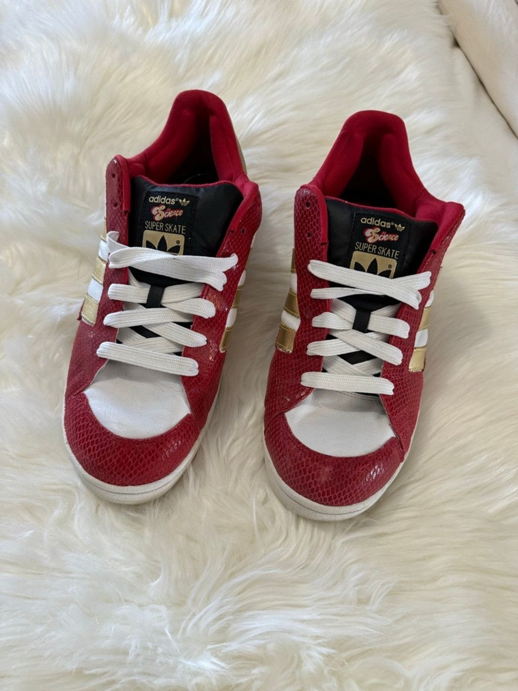Adidas Super Skate Red Gold Science Sneakers Size 11.5