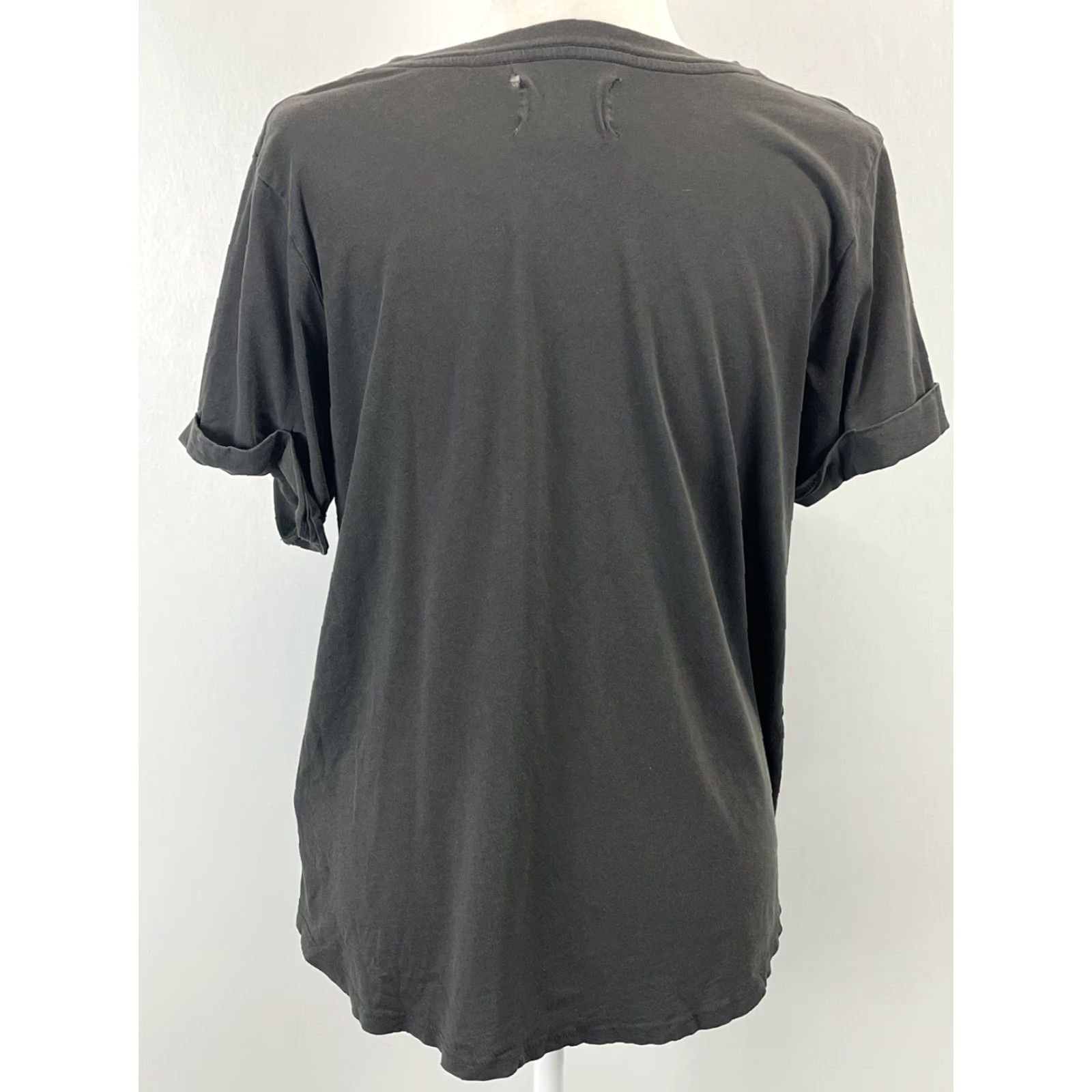 Sol Angeles Anthropologie x Sol Angeles T-Shirt Equal - Black - Short Sleeve - Cotton - Medium - Women Size M / US 6-8 / IT 42-44 - 3 Thumbnail