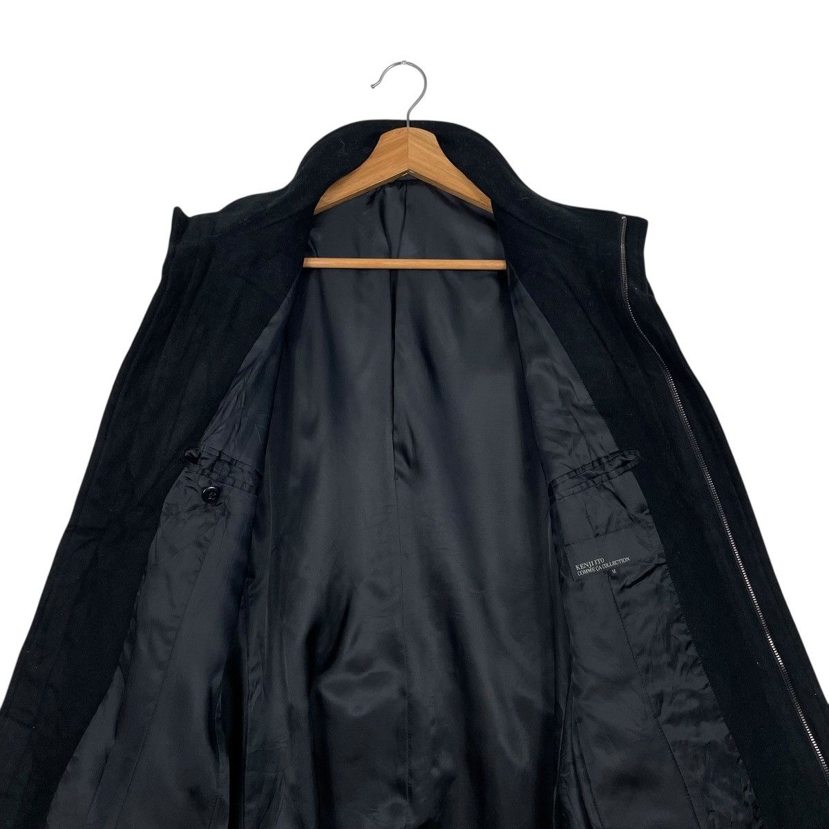 Comme Ca Ism Kenji Ito Comme Ca Collection Black Wool Coat Size US M / EU 48-50 / 2 - 14 Thumbnail