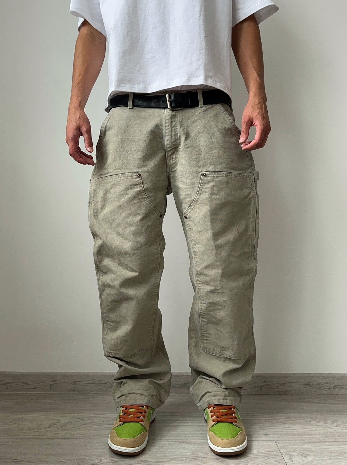 Carhartt Vintage Carhartt Double Knee Pants Beige Denim Jeans Baggy Size US 34 / EU 50 - 1 Thumbnail