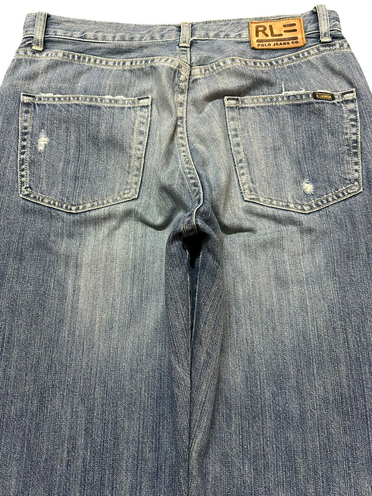 Polo Ralph Lauren Vintage RL Ralph Lauren Blue Faded Wash Distress Jeans Size US 30 / EU 46 - 5 Thumbnail