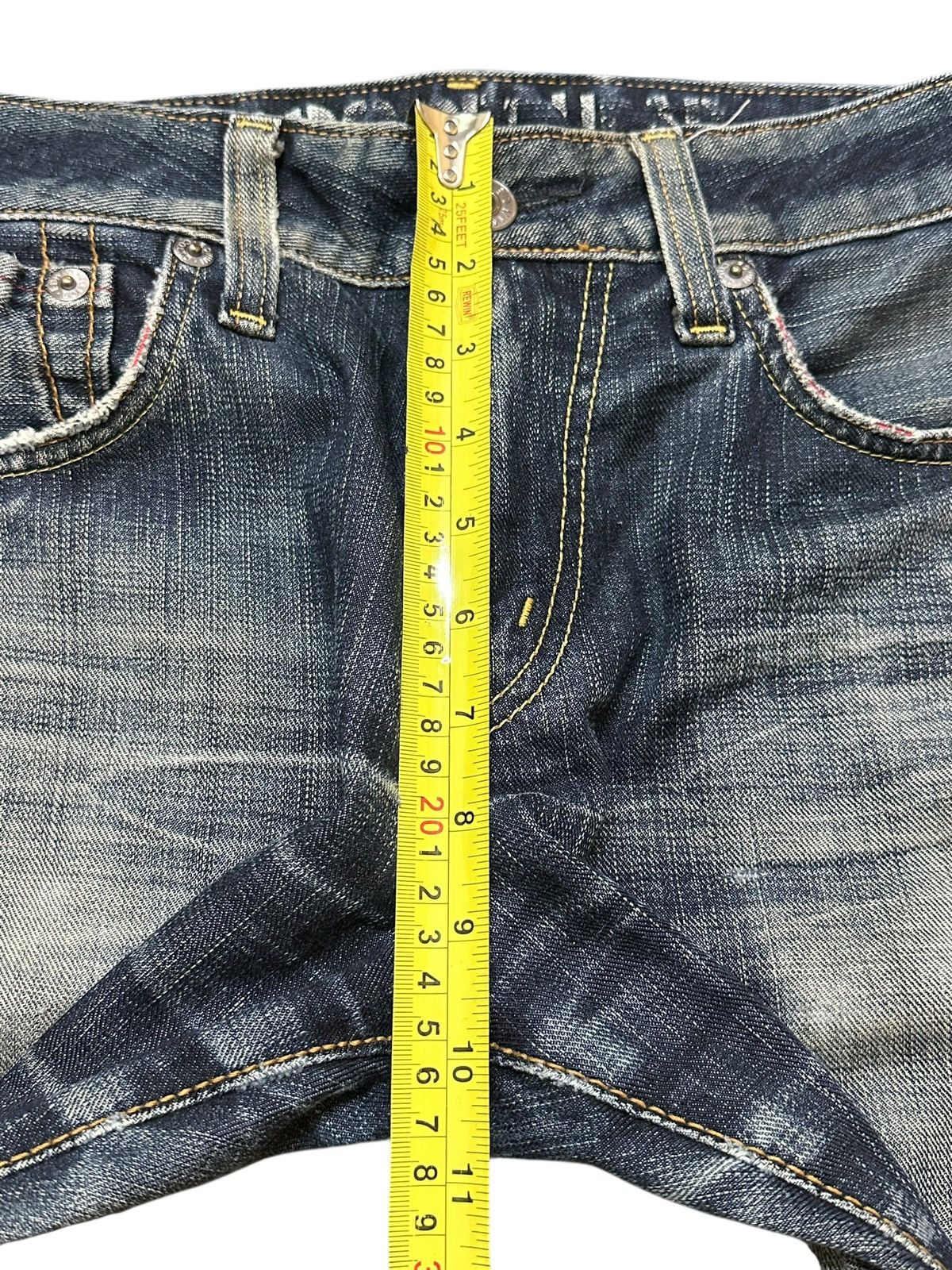 Edwin Vintage Edwin 503 Blue Trip Faded Wash Distress Baggy Jeans Size US 32 / EU 48 - 16 Thumbnail