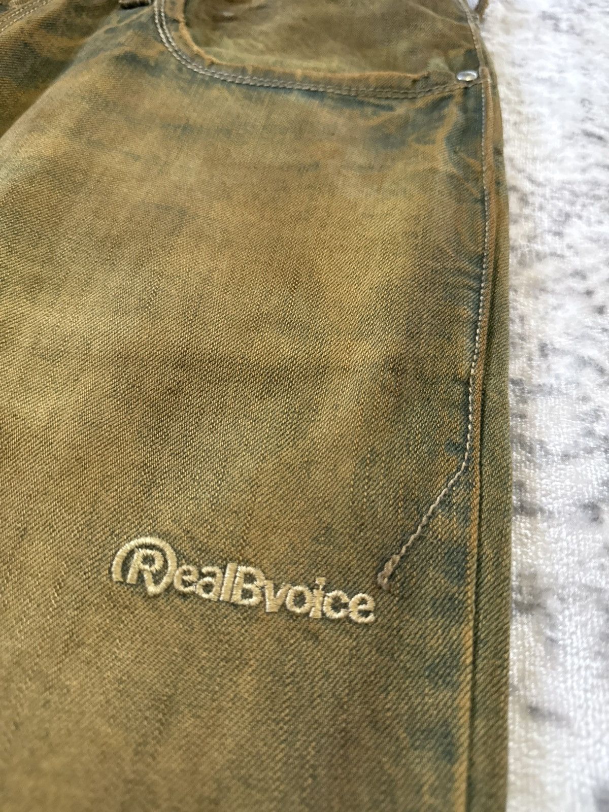 Carhartt RealBvoice Japan Mud Wash Overprint Carpenter Baggy Jeans Size US 34 / EU 50 - 16 Thumbnail