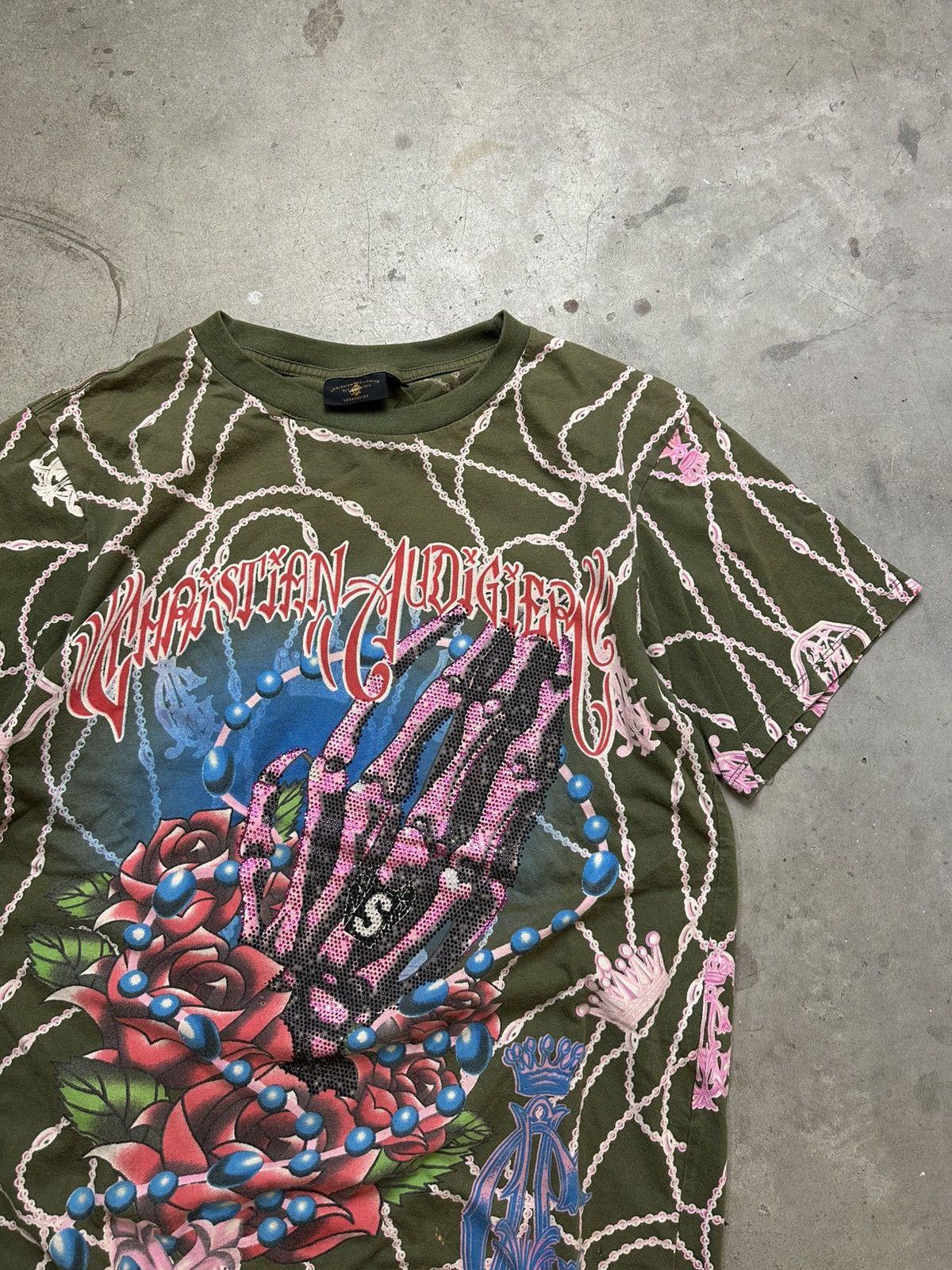 Christian Audigier Christian Audigier Rhinestone Hand Tee M/L Size US L / EU 52-54 / 3 - 2 Thumbnail