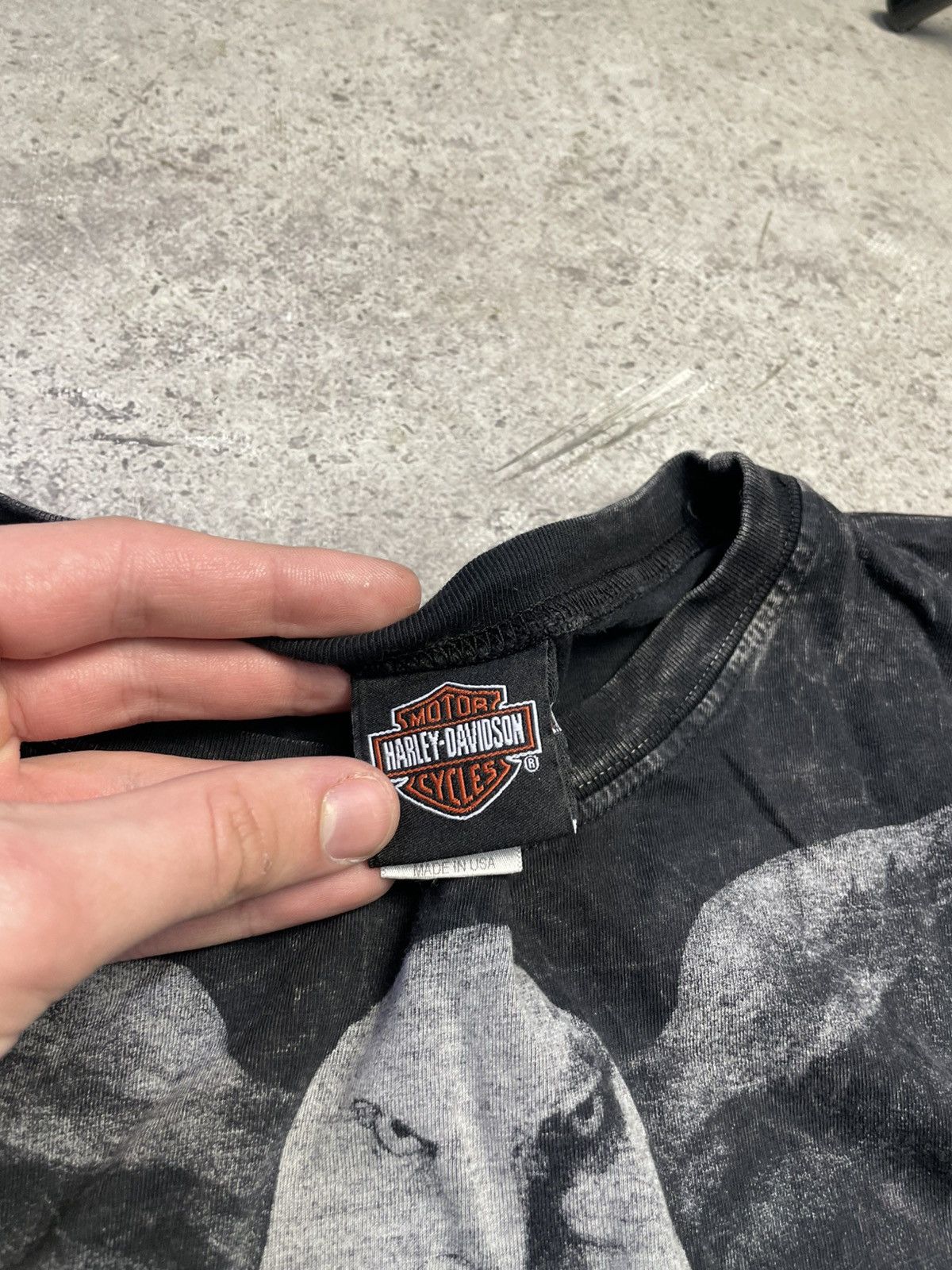 Harley Davidson Harley Davidson Acid Wash Long Sleeve Graphic Tee Eagle Size US M / EU 48-50 / 2 - 14 Thumbnail