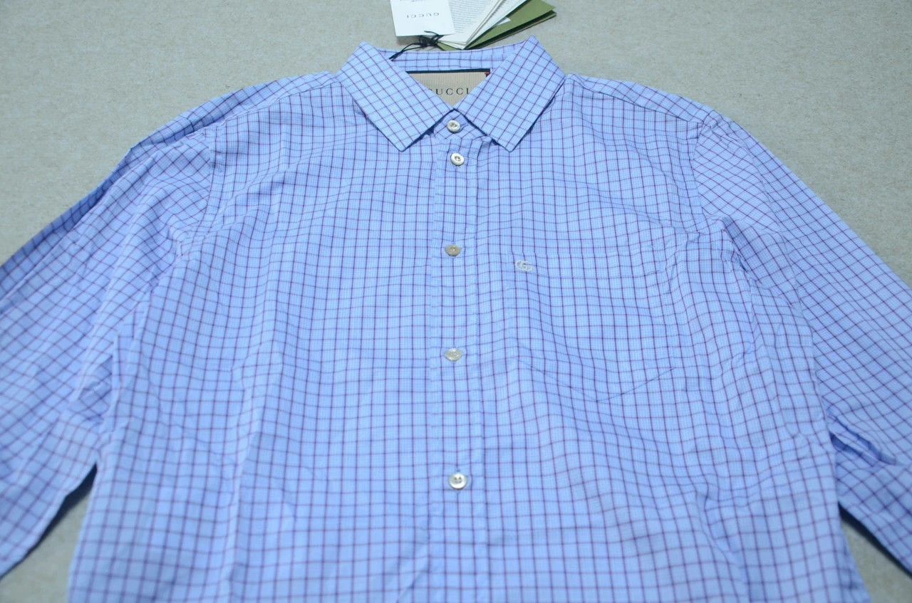 Gucci Gucci yellow GG embroidered silk shirt 15 Size US S / EU 44-46 / 1 - 2 Thumbnail