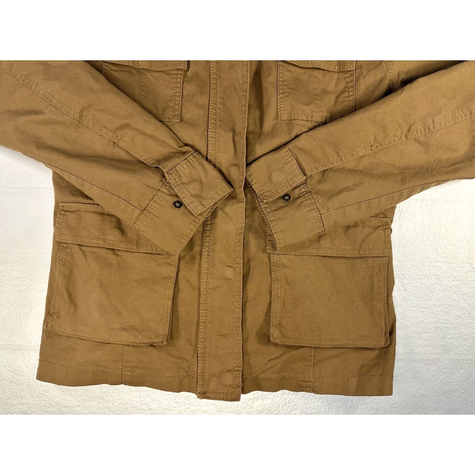 Vintage Universal Threads Jacket Womens XS Brown 100% Cotton Detroit Style Utility Coat Size XS / US 0-2 / IT 36-38 - 3 Thumbnail