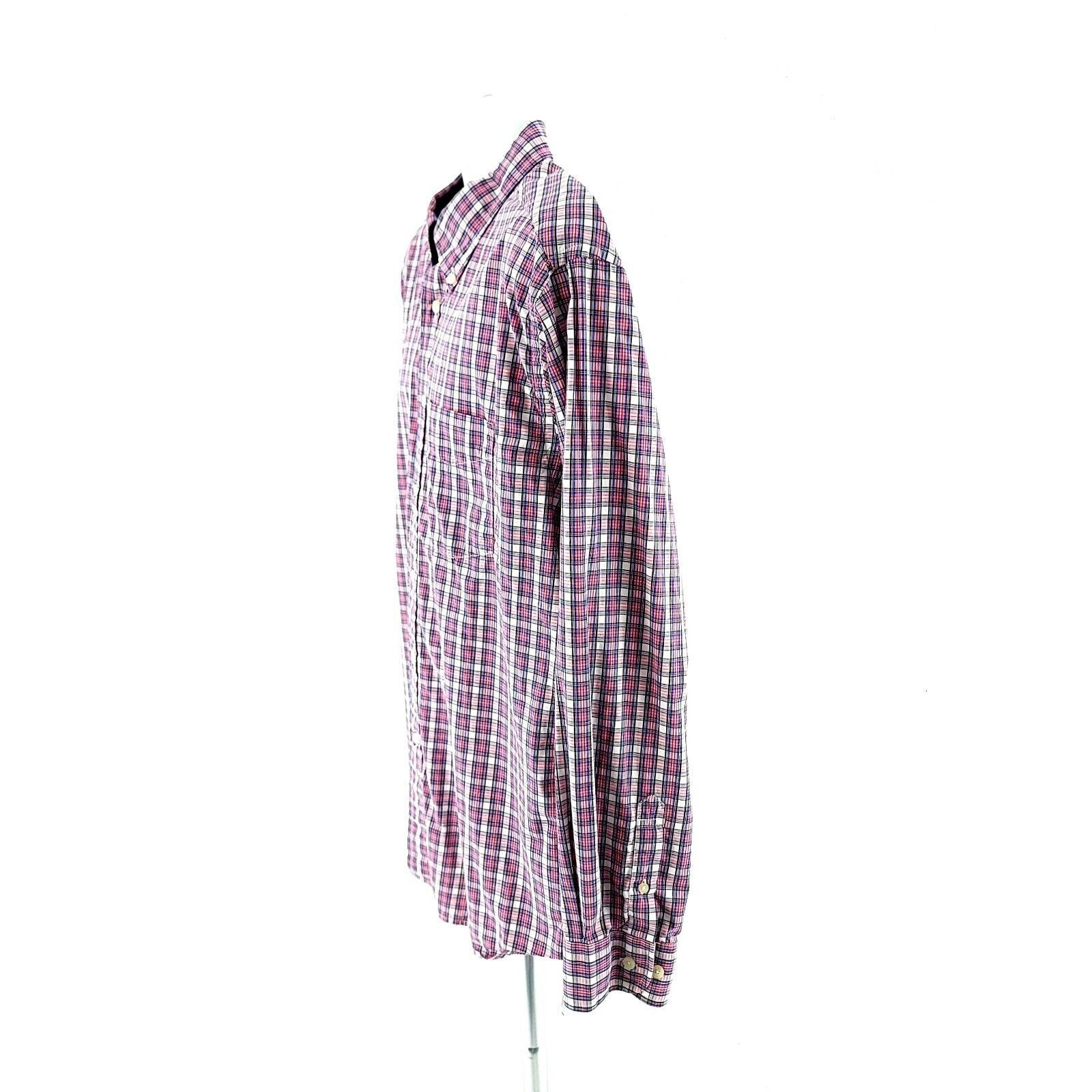 Tommy Hilfiger Tommy Hilfiger Blue Pink Plaid XL Collard Pocket Front Butto Size US XL / EU 56 / 4 - 5 Thumbnail