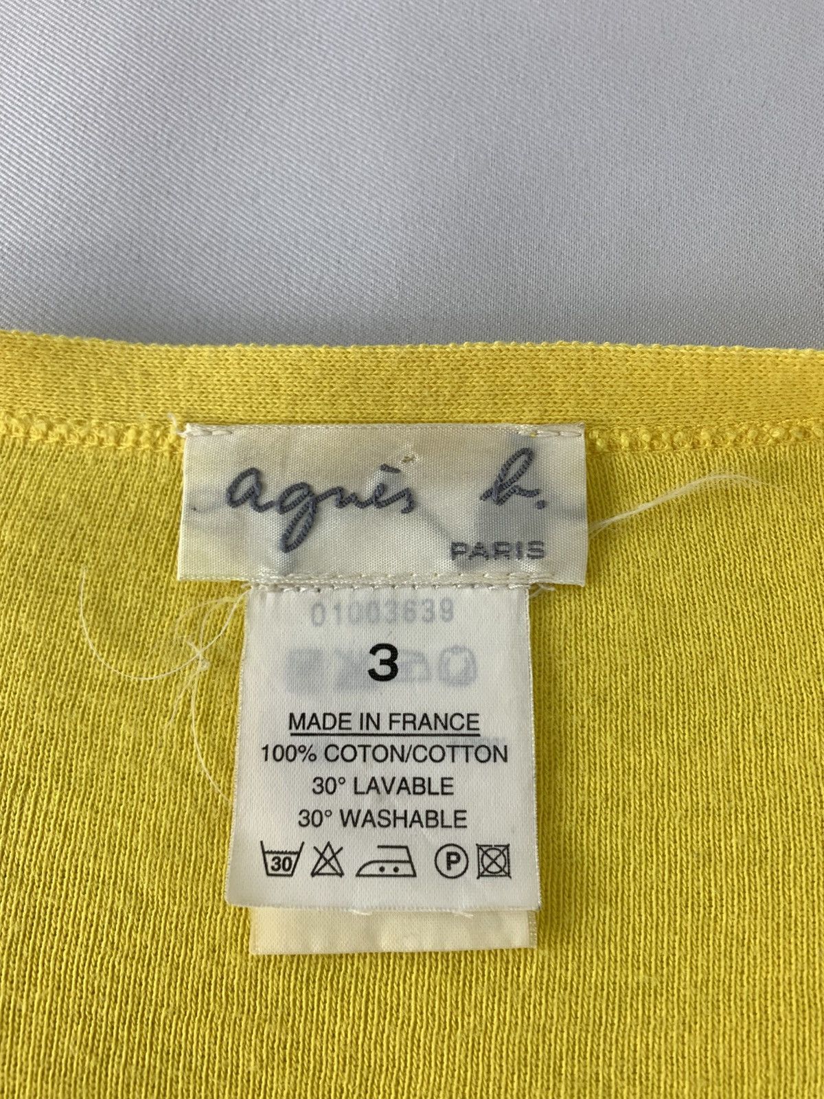 agnes b. Agnes B Paris Button Down Knit Yellow Cardigan Size S / US 4 / IT 40 - 7 Thumbnail