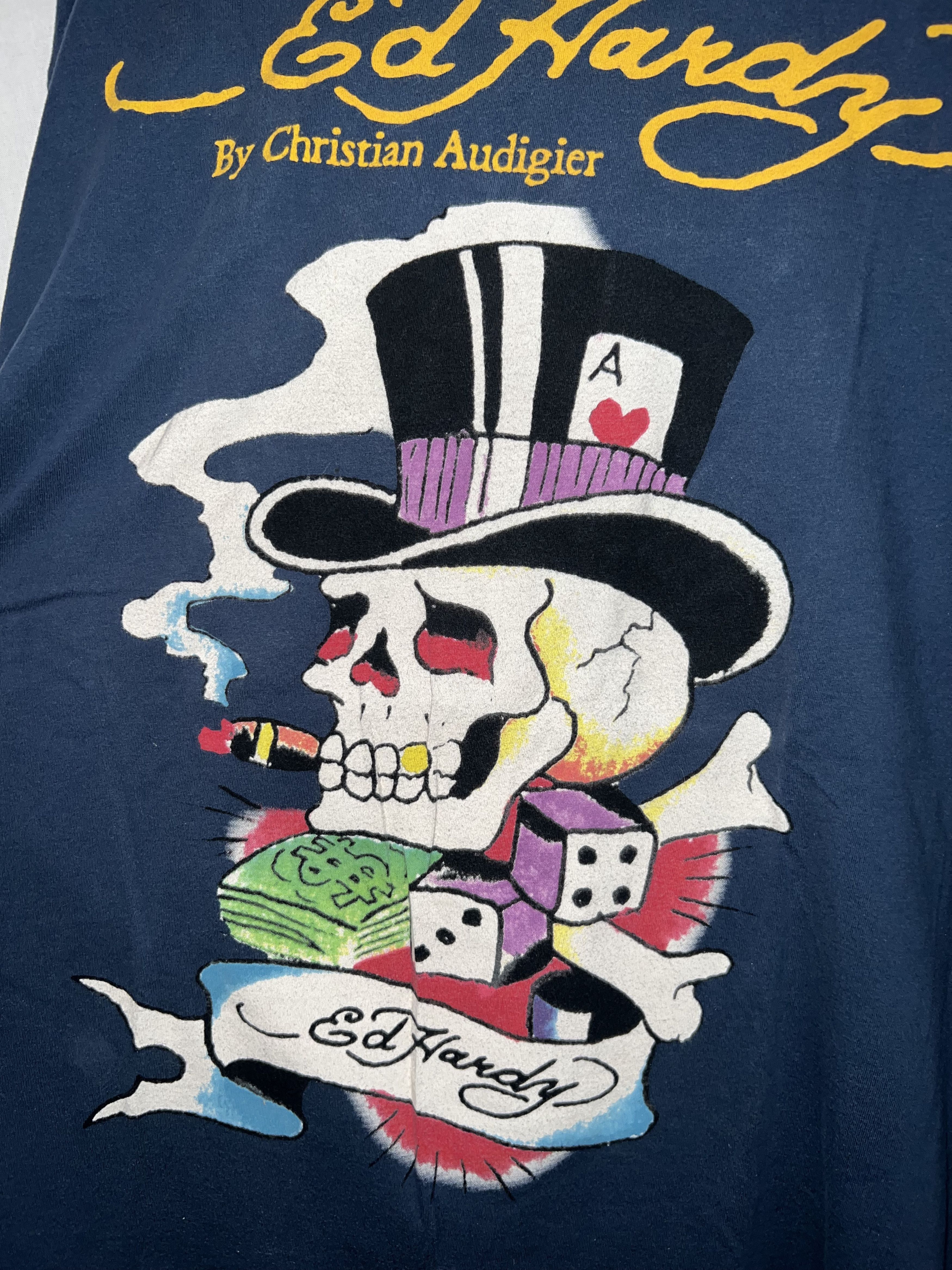 Ed Hardy - Ace/Poker/Dice/Smoking XXL Vintage - 80% OFF SALE