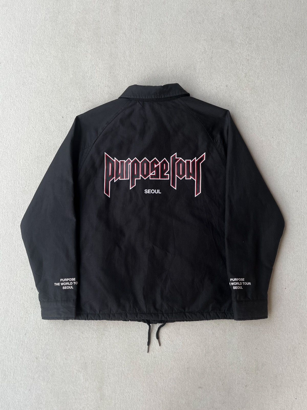 Justin Bieber Purpose World Tour STAFF Bomber Jacket outlet