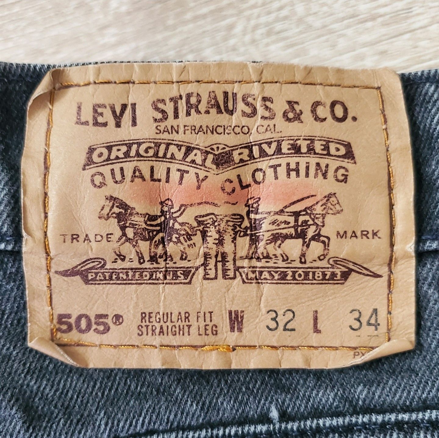 Levi's Vintage Clothing Vtg 1995 Levi’s 505 Orange Tab Jeans Straight Leg Distressed Size US 32 / EU 48 - 7 Thumbnail