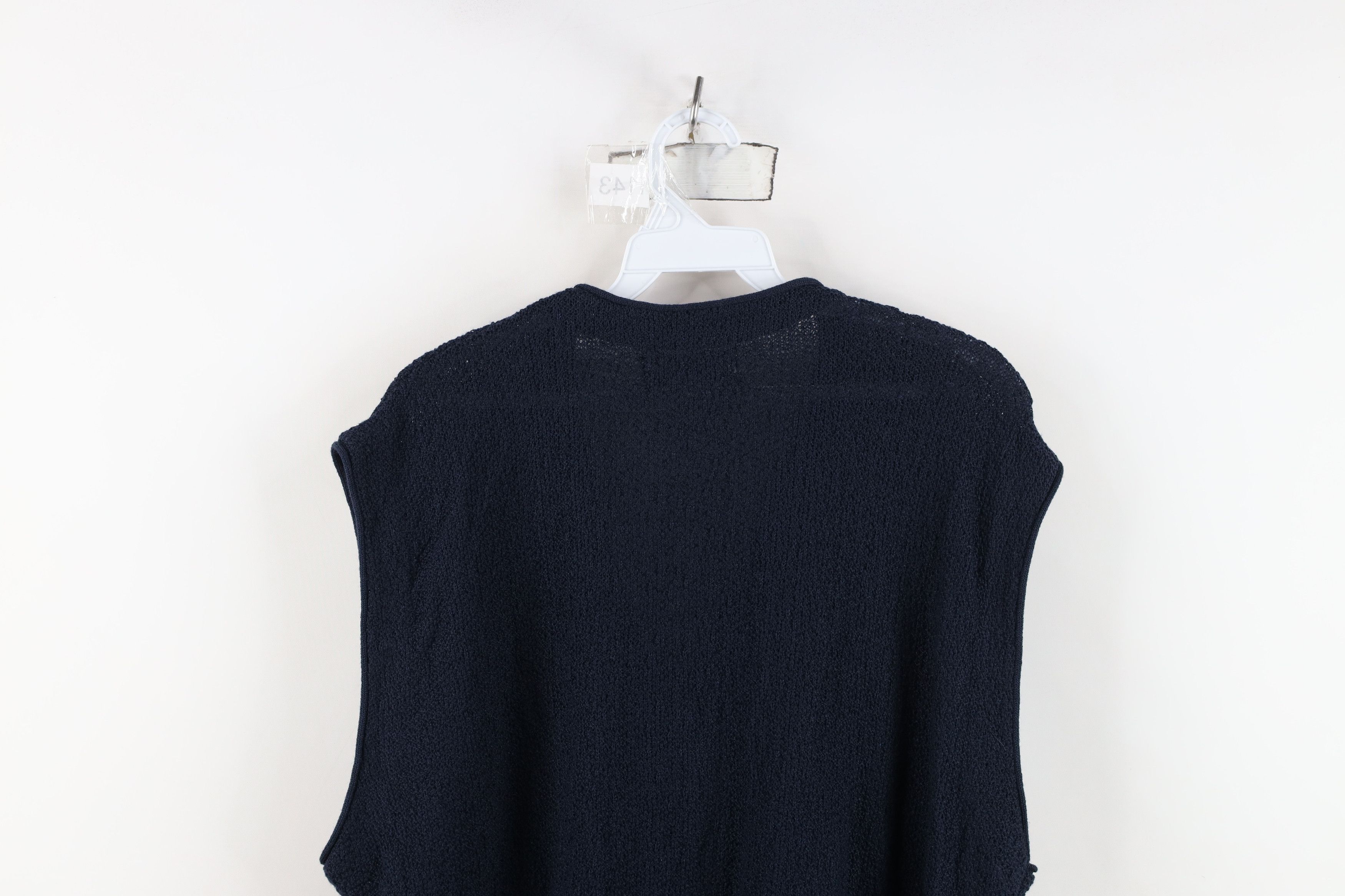 Vintage Vintage 90s Streetwear Thermal Crochet Knit Sweater Vest USA Size US L / EU 52-54 / 3 - 8 Thumbnail