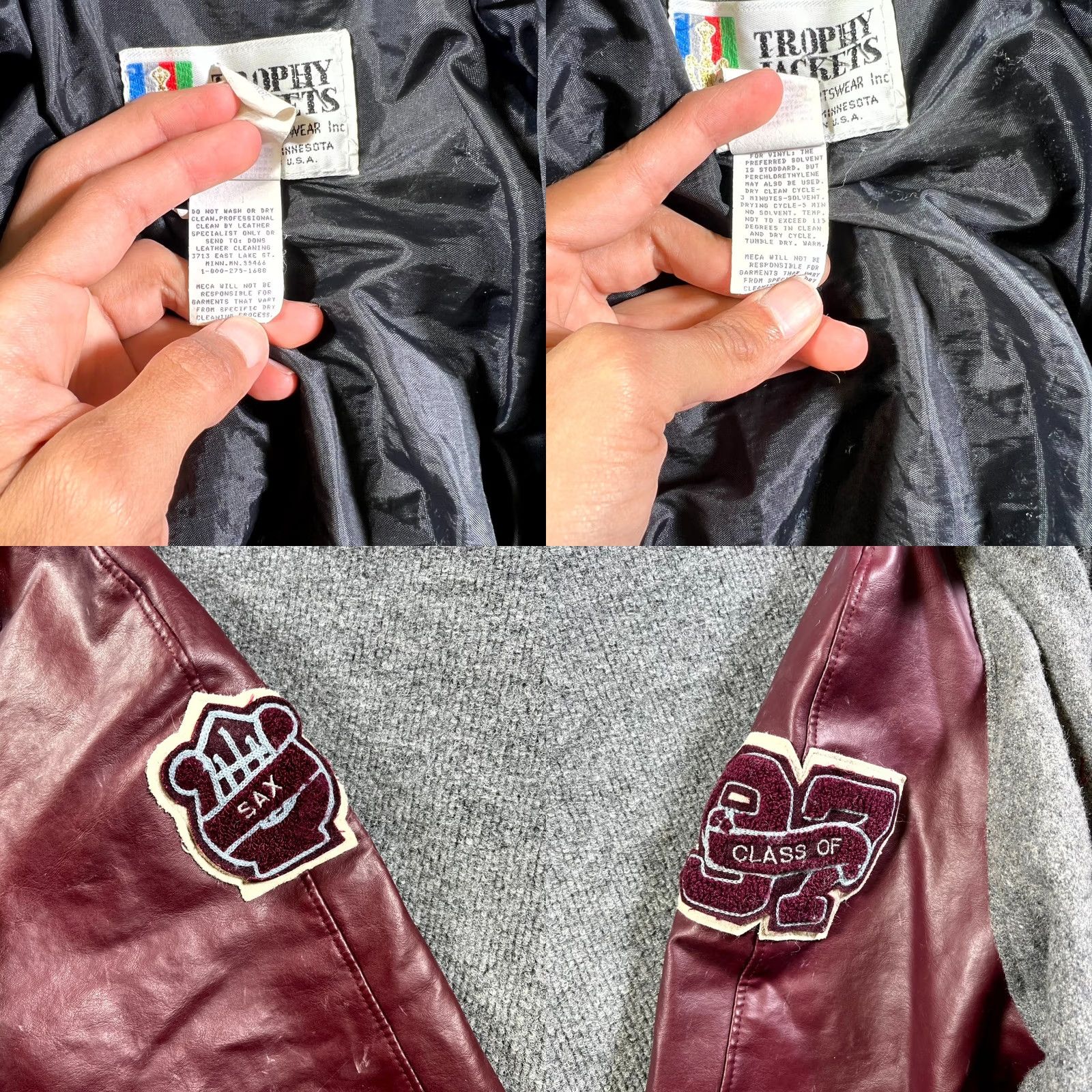 Etro VINTAGE Trophy Jackets Meca Sportswear Varsity Jacket Mens L Maroon Gray Retro Jacket Mens L Maroon Gray 90s Classic Size US L / EU 52-54 / 3 - 9 Thumbnail