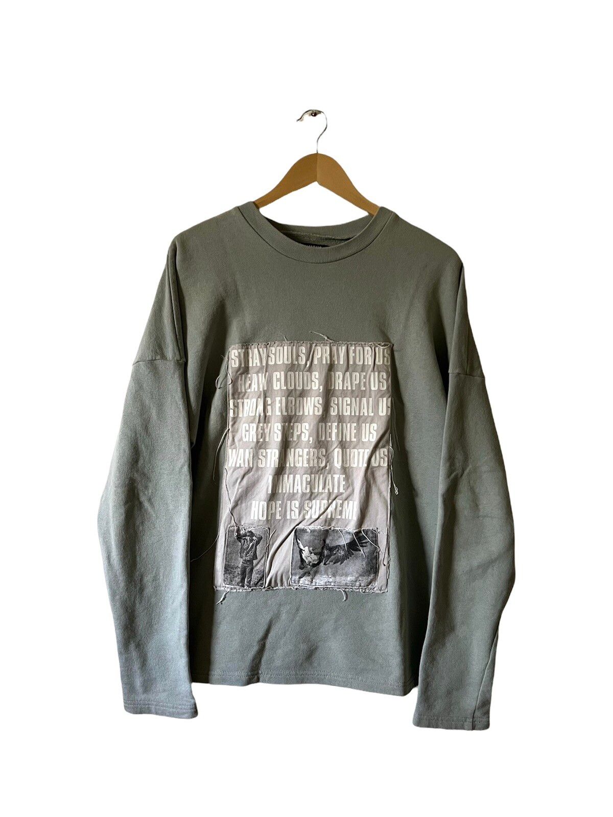 Pre-owned Raf Simons Stray Souls Crewneck 2002 In Green