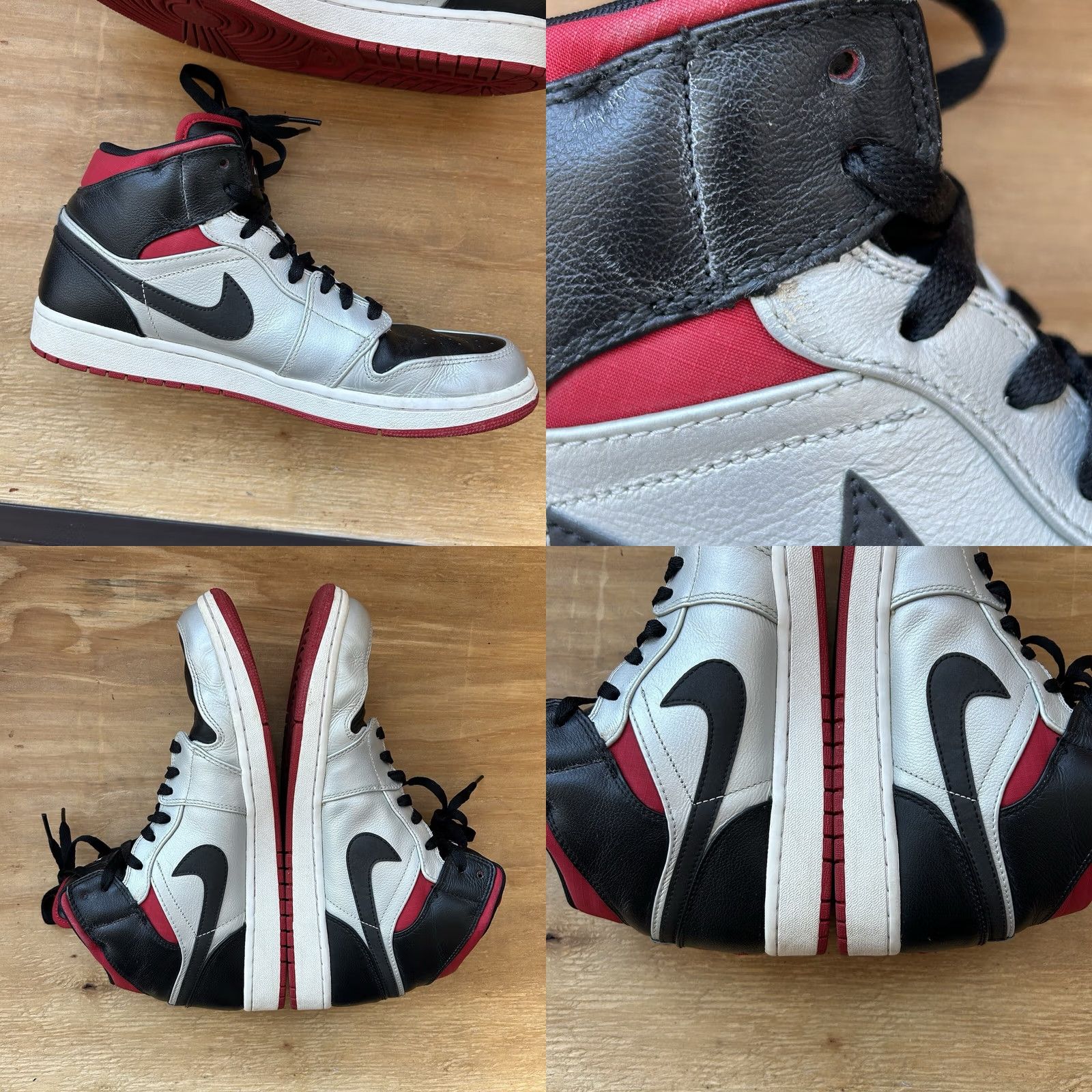 Jordan Brand Air Jordan 1 Phat Kilroy Silver/Red/Black 364770-021 Size 12 Men Sneaker Size US 11 / EU 44 - 9 Thumbnail