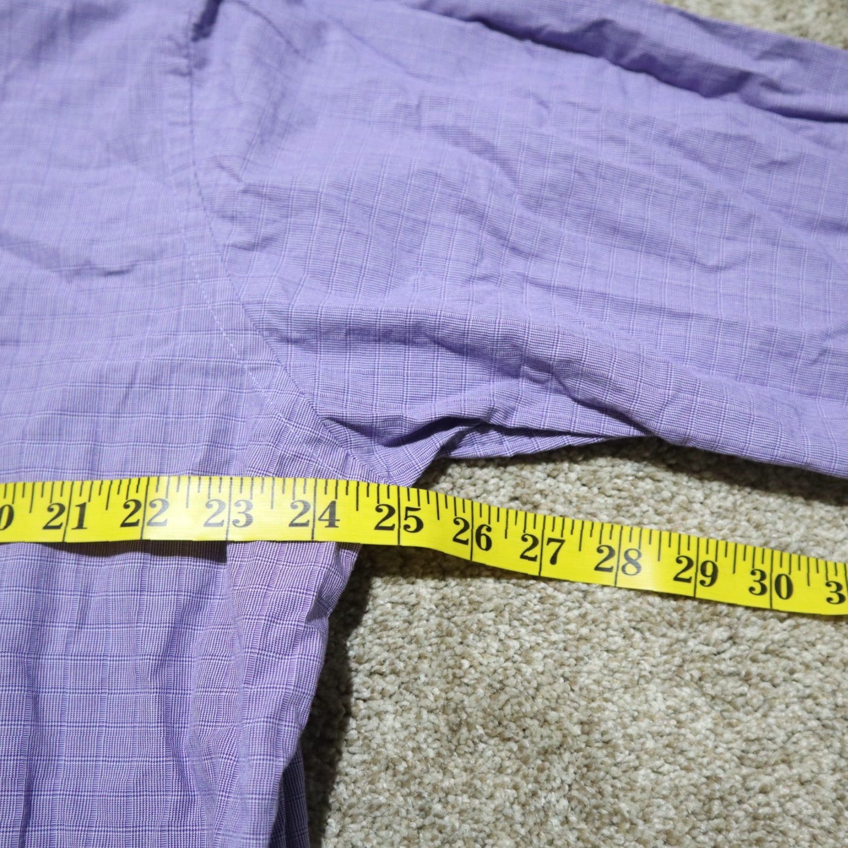 Calvin Klein VINTAGE Calvin Klein Shirt Plaid Button-Down Long Sleeve Men XL Purple Cotton 36/37 Business Mens Size US XL / EU 56 / 4 - 5 Thumbnail