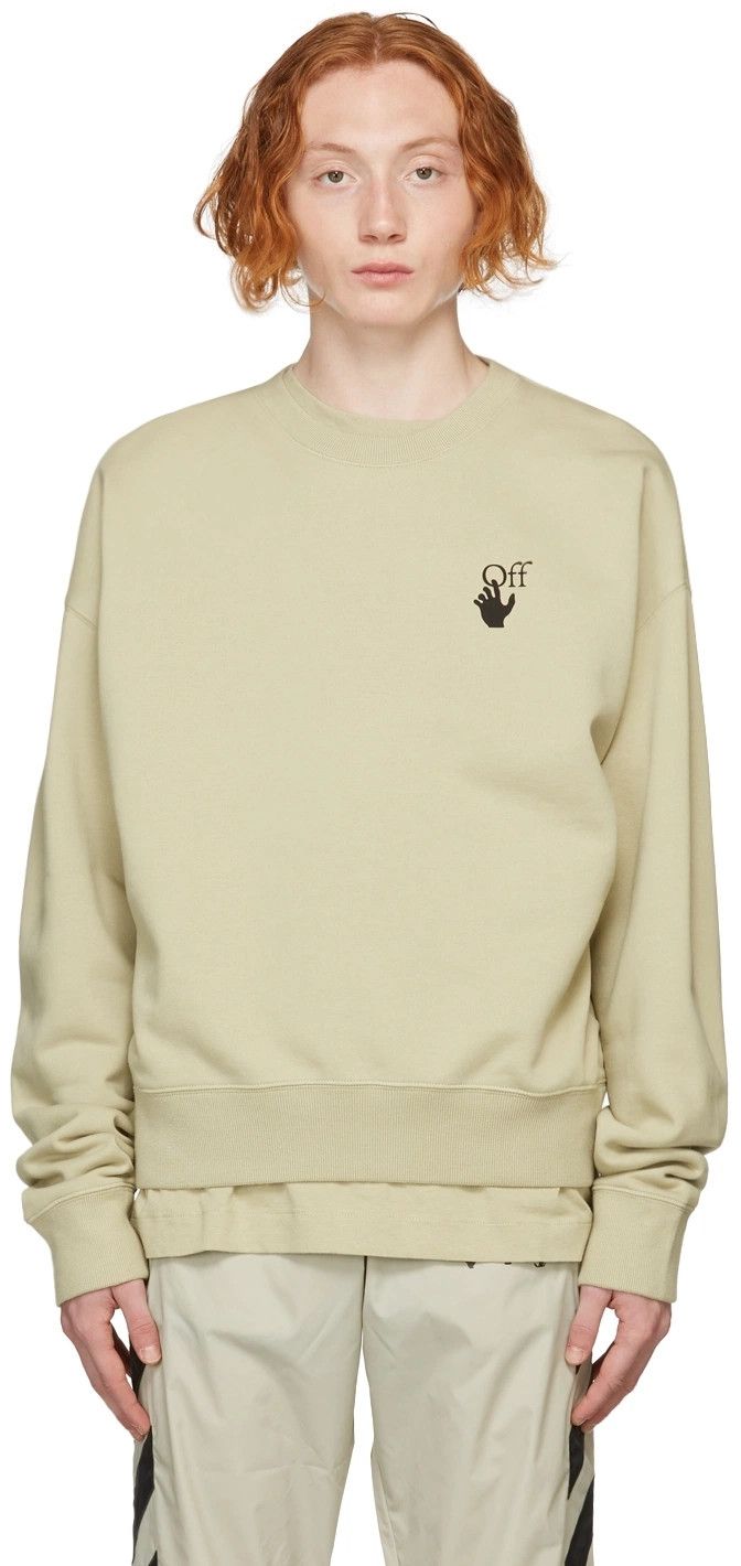 Off-White Beige Bubble Arrows Oversized Sweatshirt Size US M / EU 48-50 / 2 - 3 Thumbnail