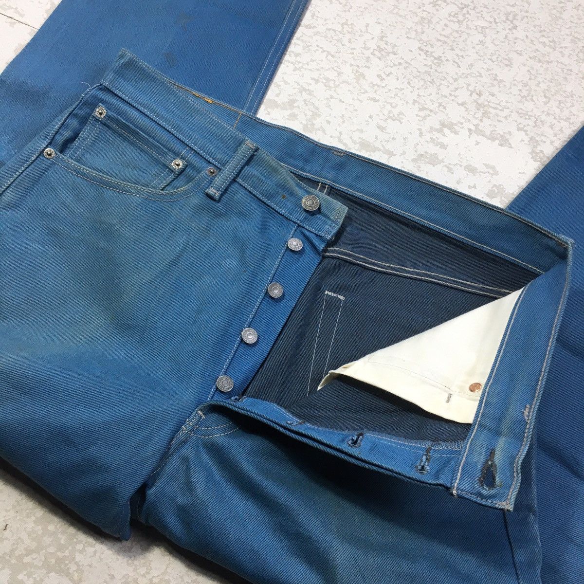 Levi's × Vintage Levis 501 Blue Denim Pant bdp0006 Size US 35 - 7 Thumbnail