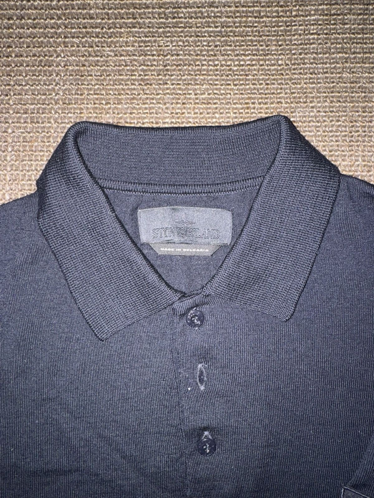 Stone Island Stone Island Ghost Wool Navy Blue Polo Shirt Sz L MSRP $525 Size US L / EU 52-54 / 3 - 7 Thumbnail