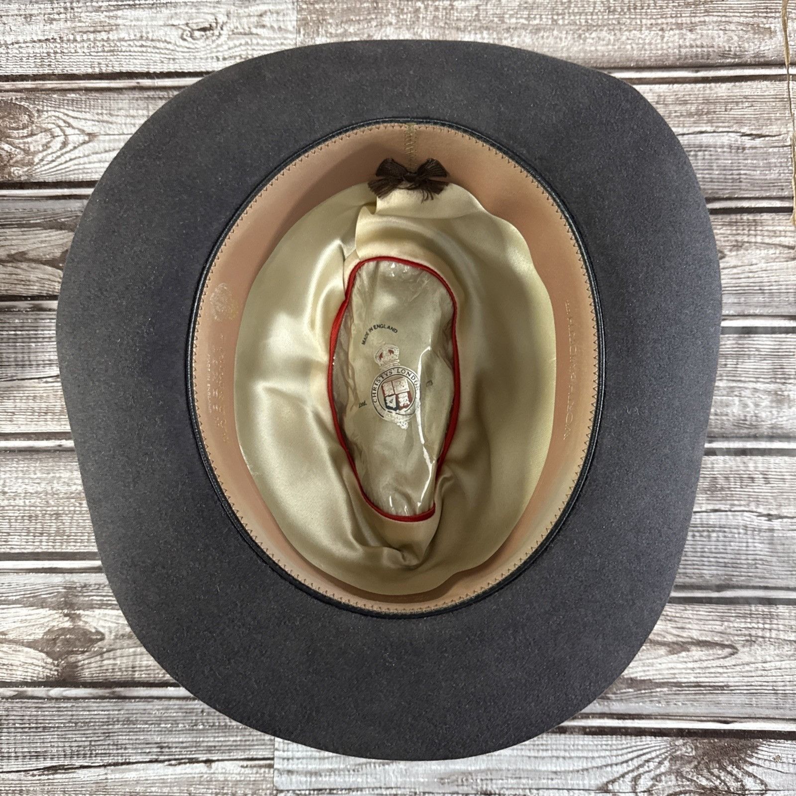 Other Christys London Fedora Felt Hat size 7 1/8 Color Grey Hand M Size ONE SIZE - 5 Thumbnail