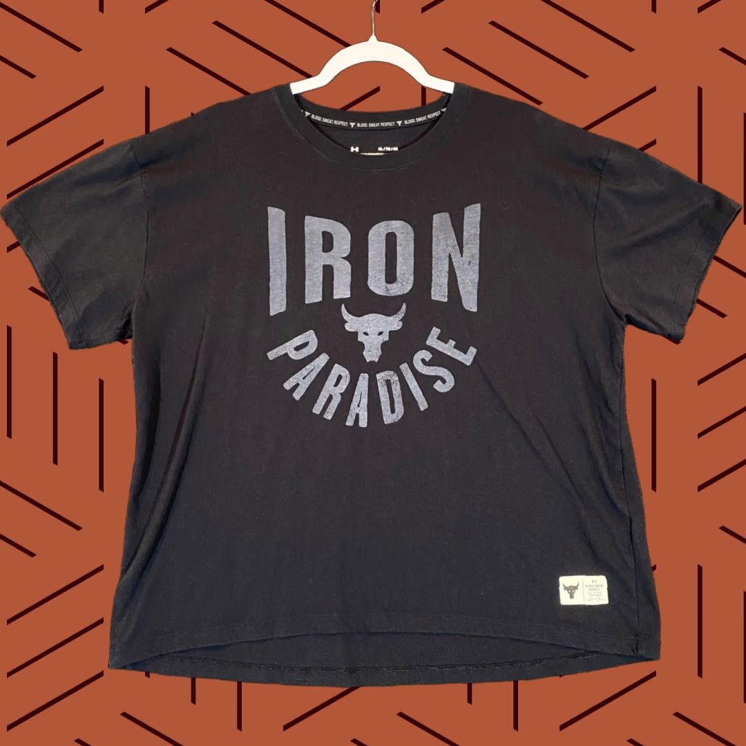 Under Armour Under Armour Shirt Womens XL Black Cotton Paradise Iron Loose Fit Casual Size XL / US 12-14 / IT 48-50 - 1 Thumbnail