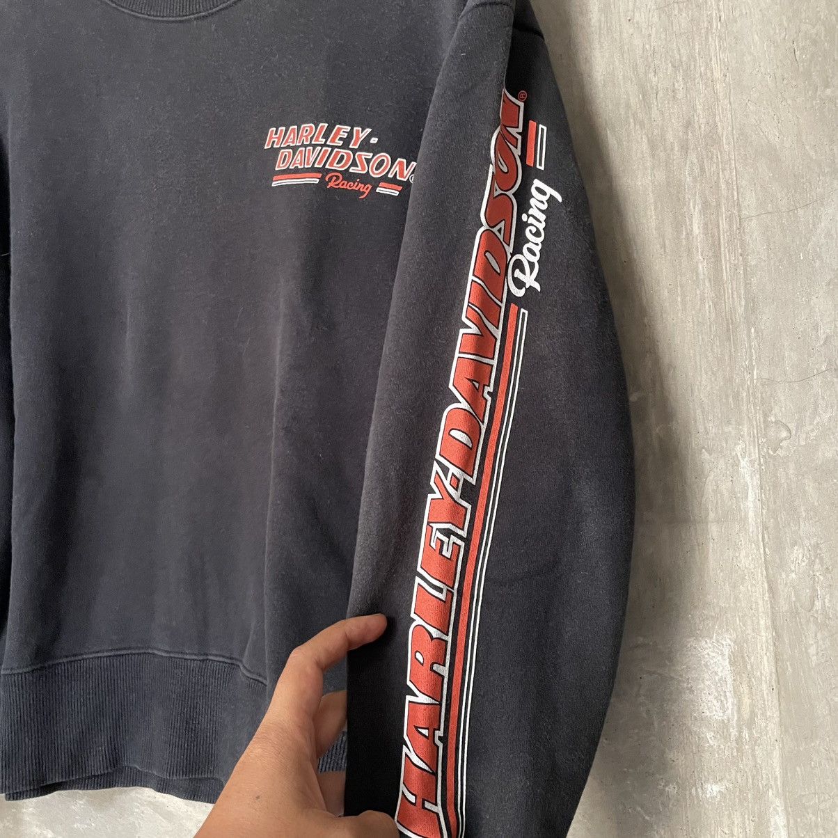 Harley Davidson × Vintage Vintage Y2K Harley Davidson Racing Sweatshirt Black Size US M / EU 48-50 / 2 - 6 Thumbnail