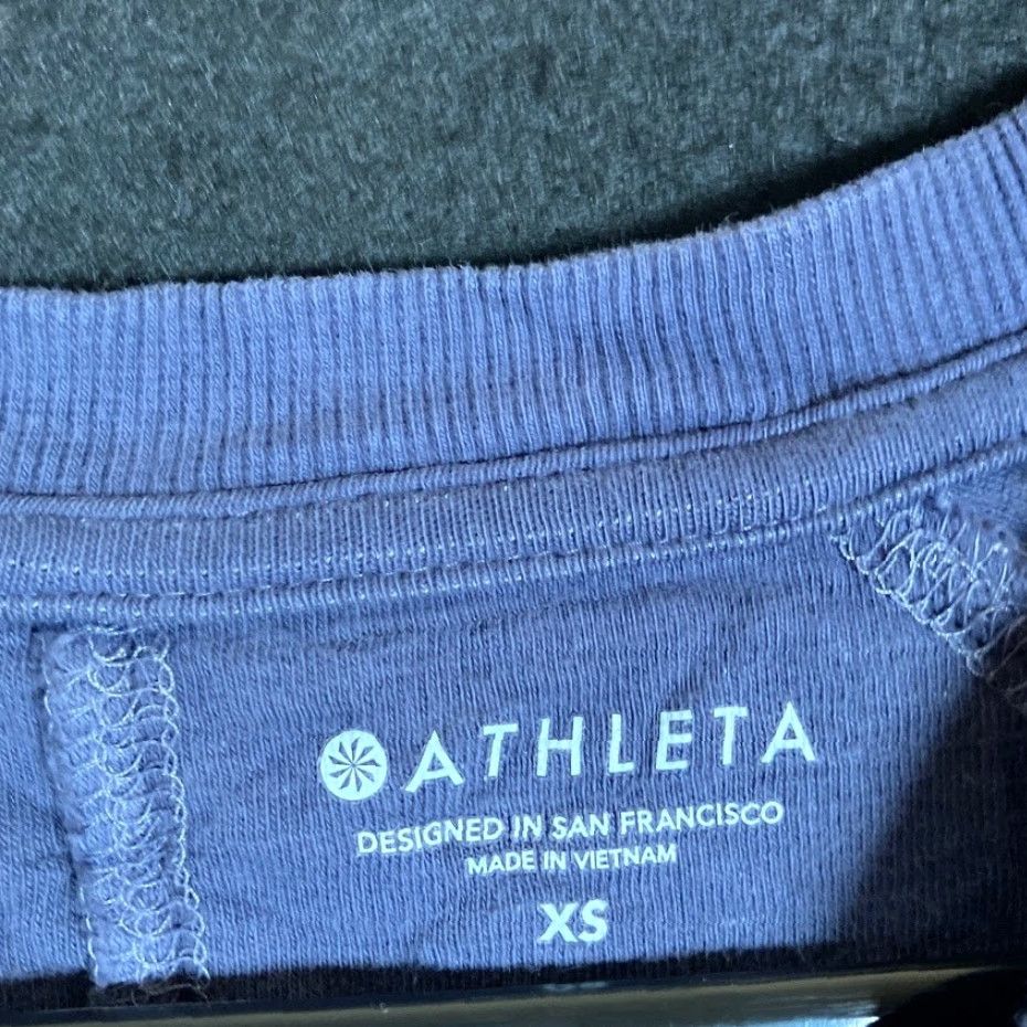 Athleta Athleta Womens Sweatshirt Purple Ombre Crew Neck Pullover Cotton Blend XS Size XS / US 0-2 / IT 36-38 - 6 Thumbnail