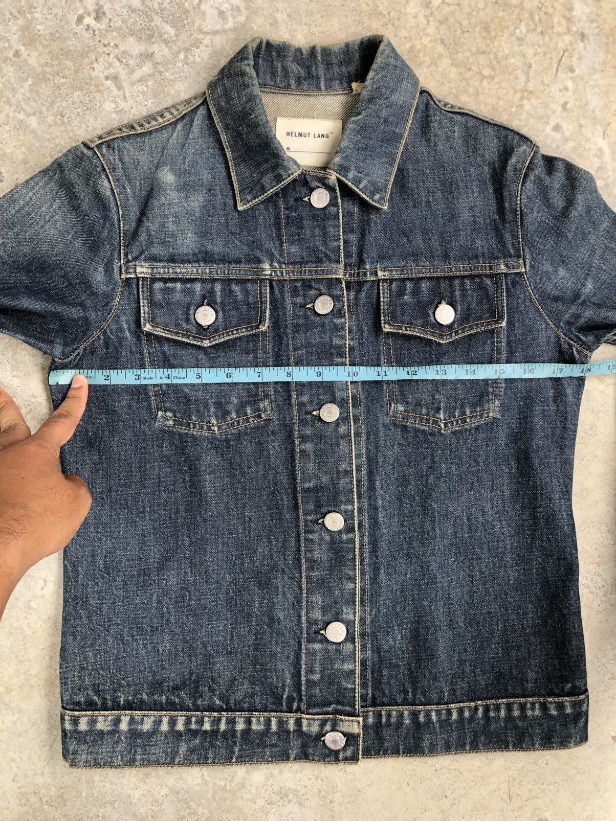Helmut Lang Helmut Lang Denim Jacket Classic Denim Distressed Size US S / EU 44-46 / 1 - 23 Thumbnail