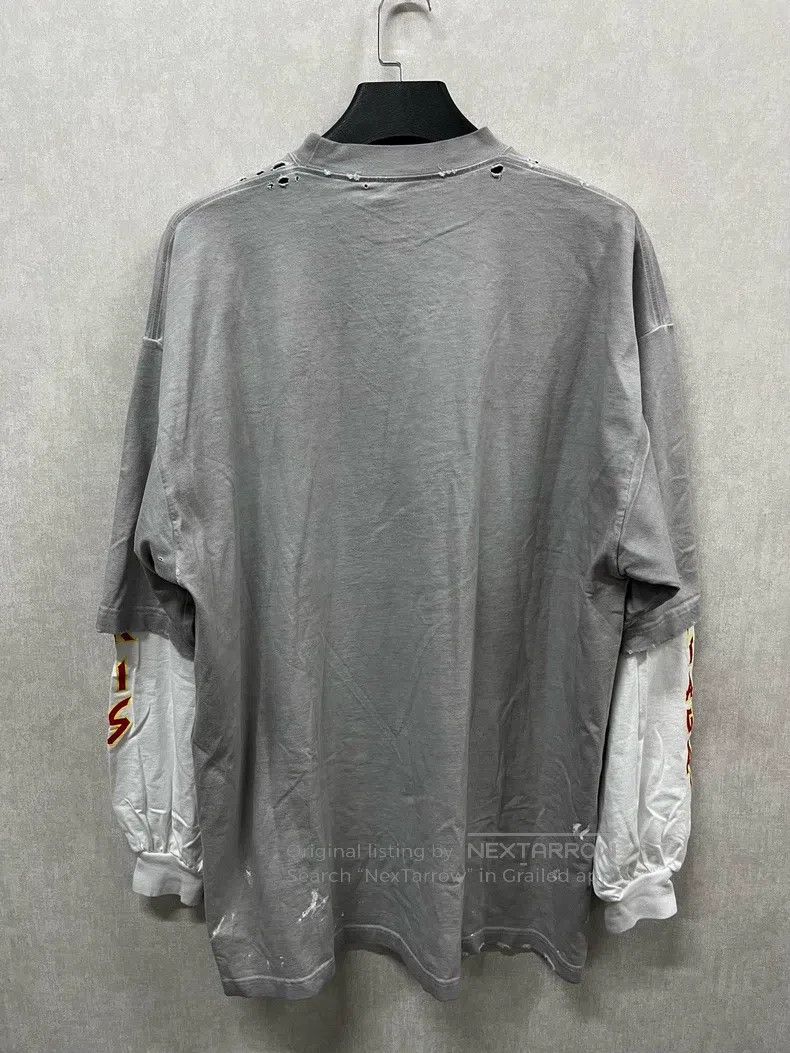 Balenciaga Balenciaga Rock Band Splashed Aged Fake Two-piece Long Sle Size US M / EU 48-50 / 2 - 2 Thumbnail