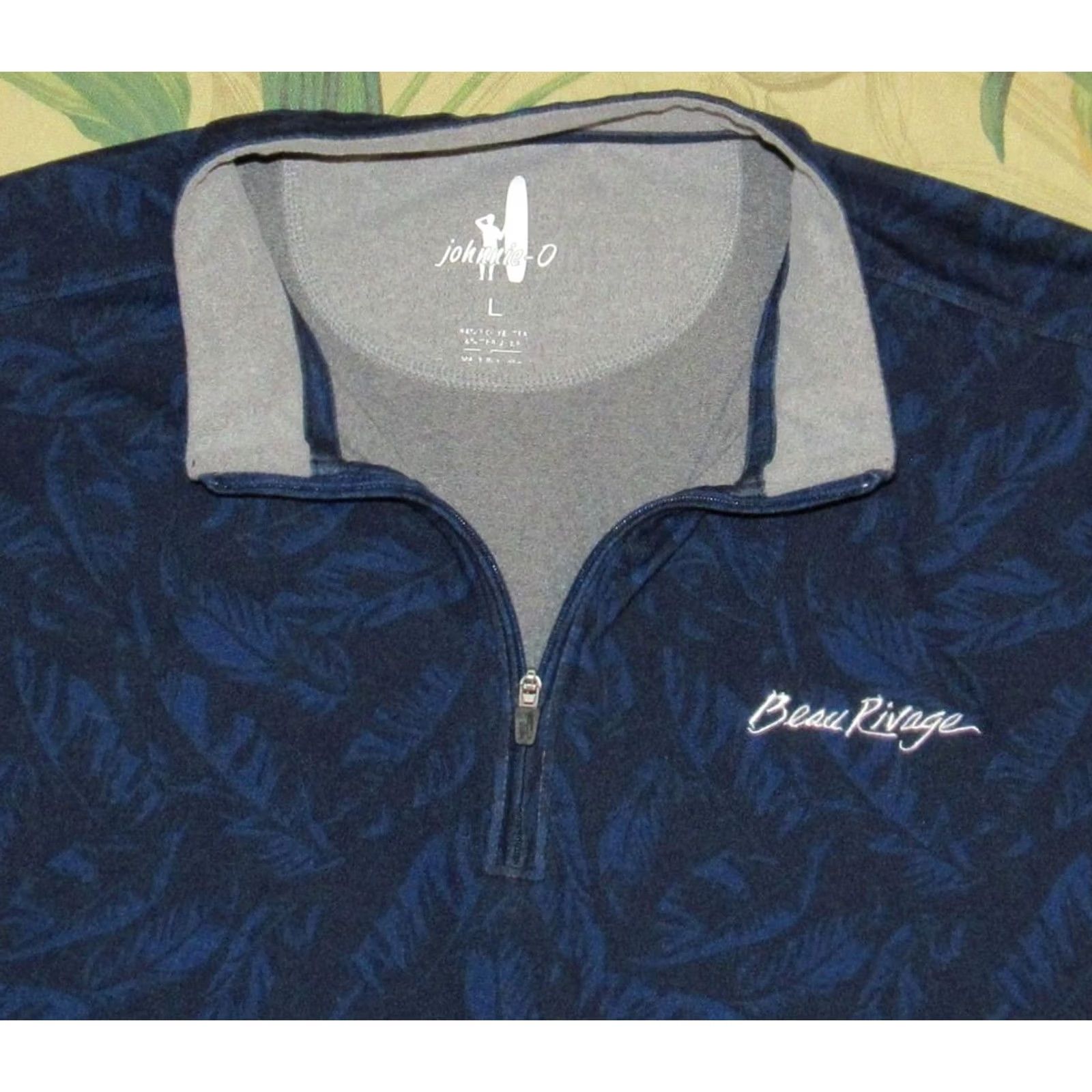 johnnie-O JOHNNIE O Navy Blue Quarter Zip Sweater Large Men XS? Size US L / EU 52-54 / 3 - 2 Thumbnail