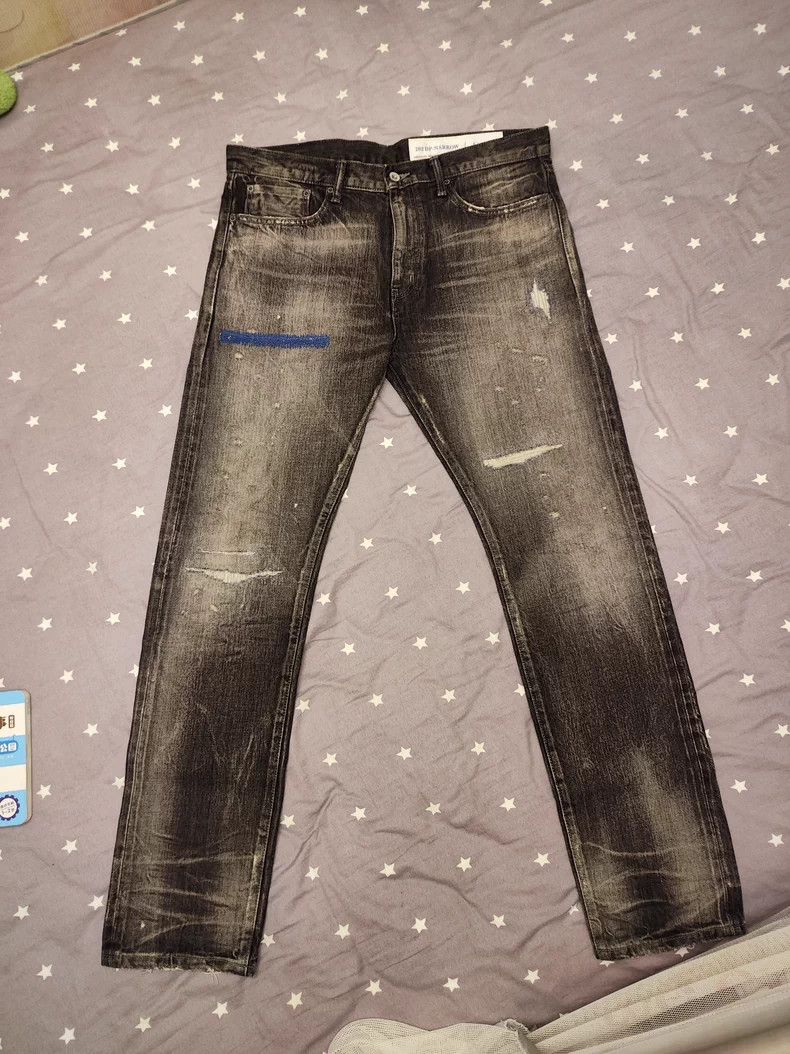 Neighborhood NEIGHBORHOOD 20aw Distressed Denim Jeans Size US 33 - 1 Thumbnail