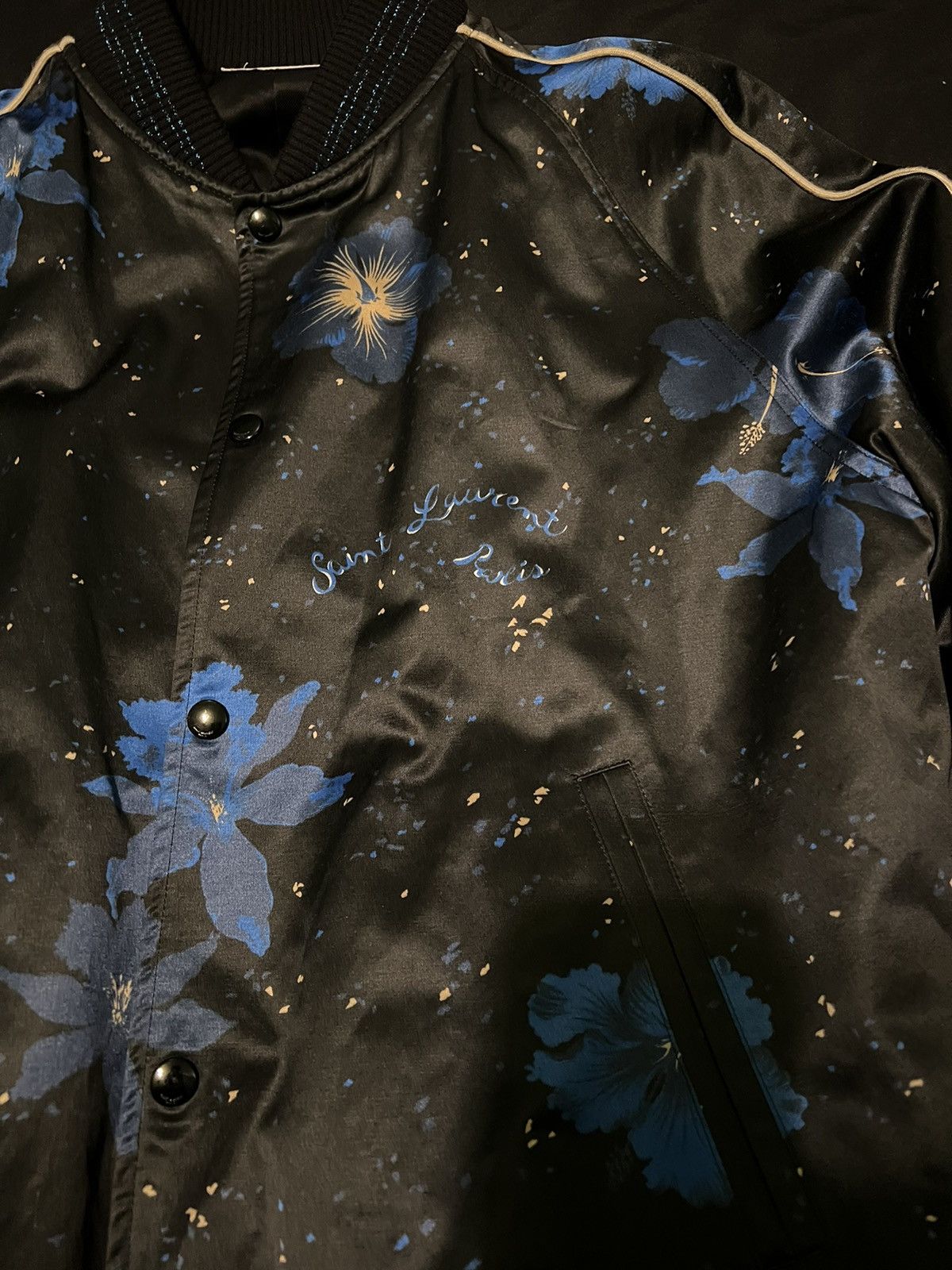 Saint Laurent Paris Saint Laurent Paris Teddy Jacket Hibiscus Floral print Size US M / EU 48-50 / 2 - 3 Thumbnail